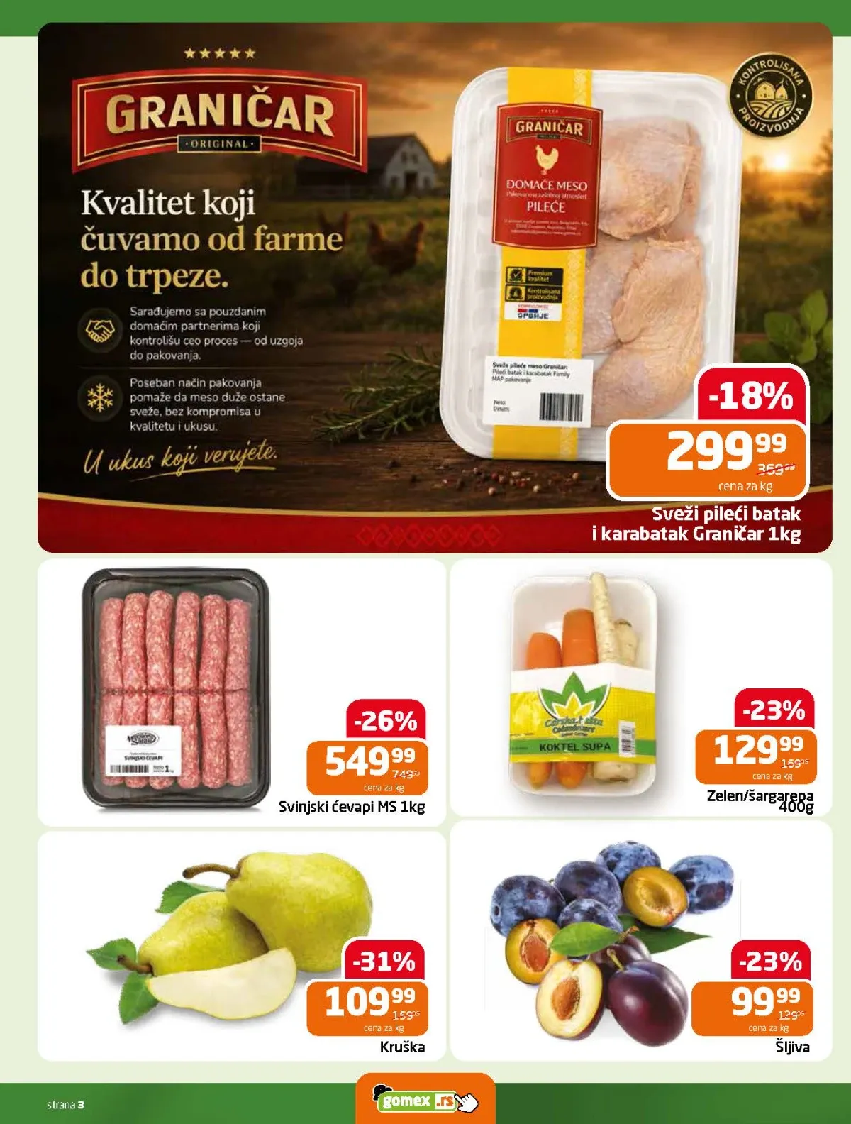 Gomex katalog akcija strana 3 – važi od 2.9. do 15.9.2026.