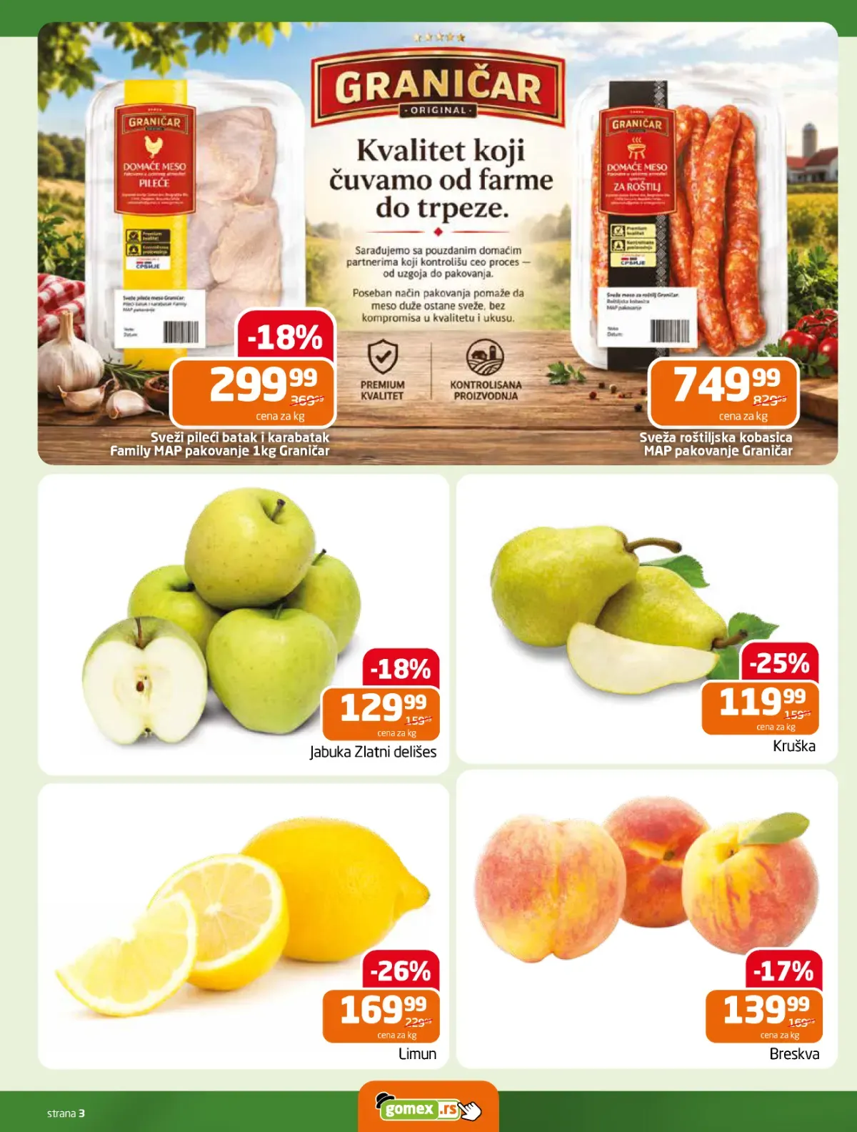 Gomex katalog akcija strana 3 – važi od 16.9. do 29.9.2026.