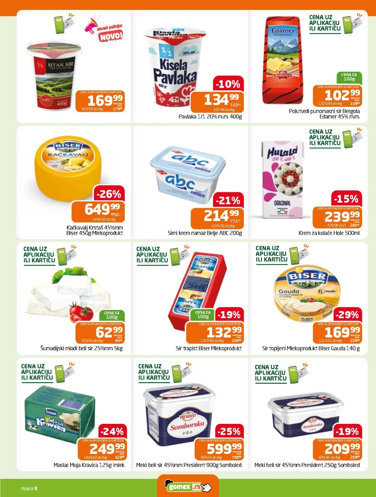 Gomex katalog akcija strana 5 – važi od 2.9. do 15.9.2026.
