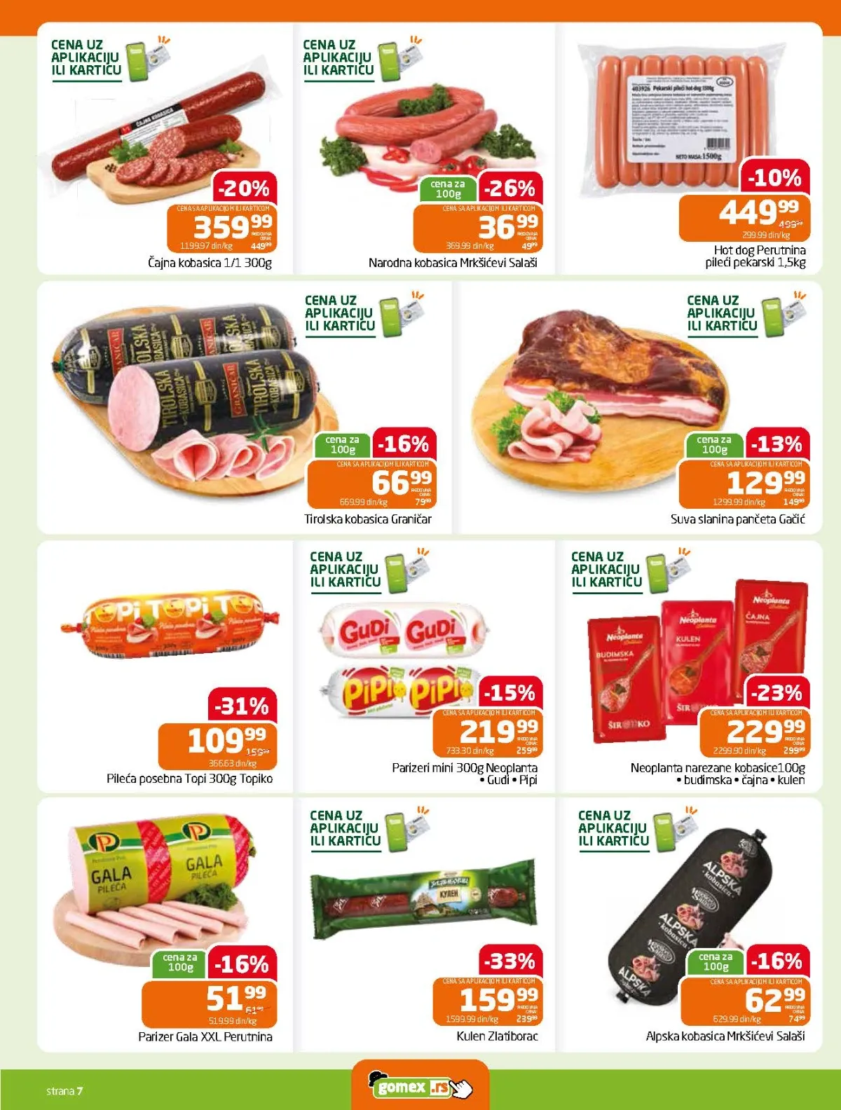 Gomex katalog akcija strana 7 – važi od 2.9. do 15.9.2026.