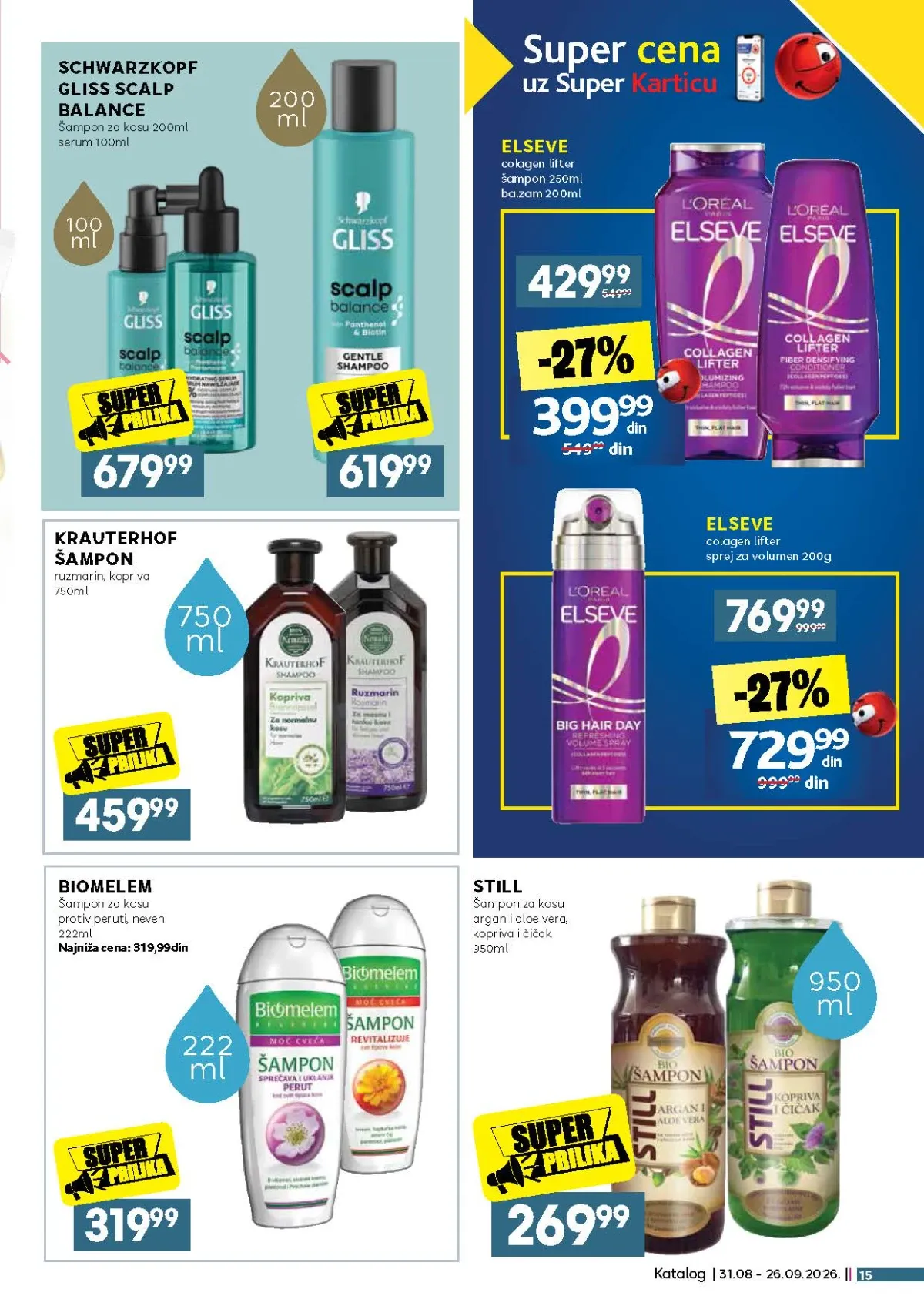 Idea katalog akcija strana 15 – važi od 31.8. do 26.9.2026.