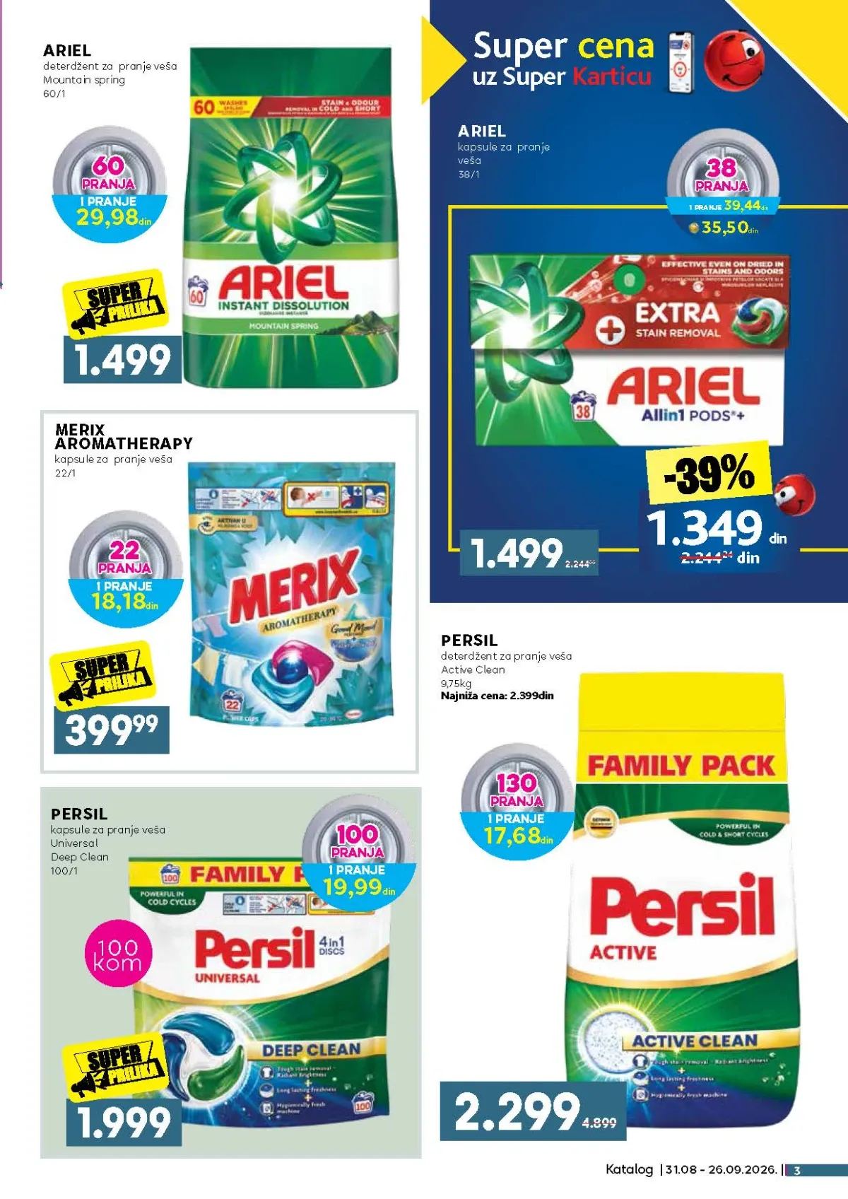 Idea katalog akcija strana 3 – važi od 31.8. do 26.9.2026.