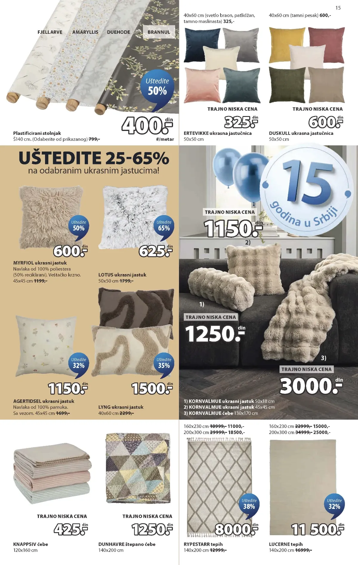 JYSK katalog akcija strana 15 – važi od 9.9. do 13.10.2026.