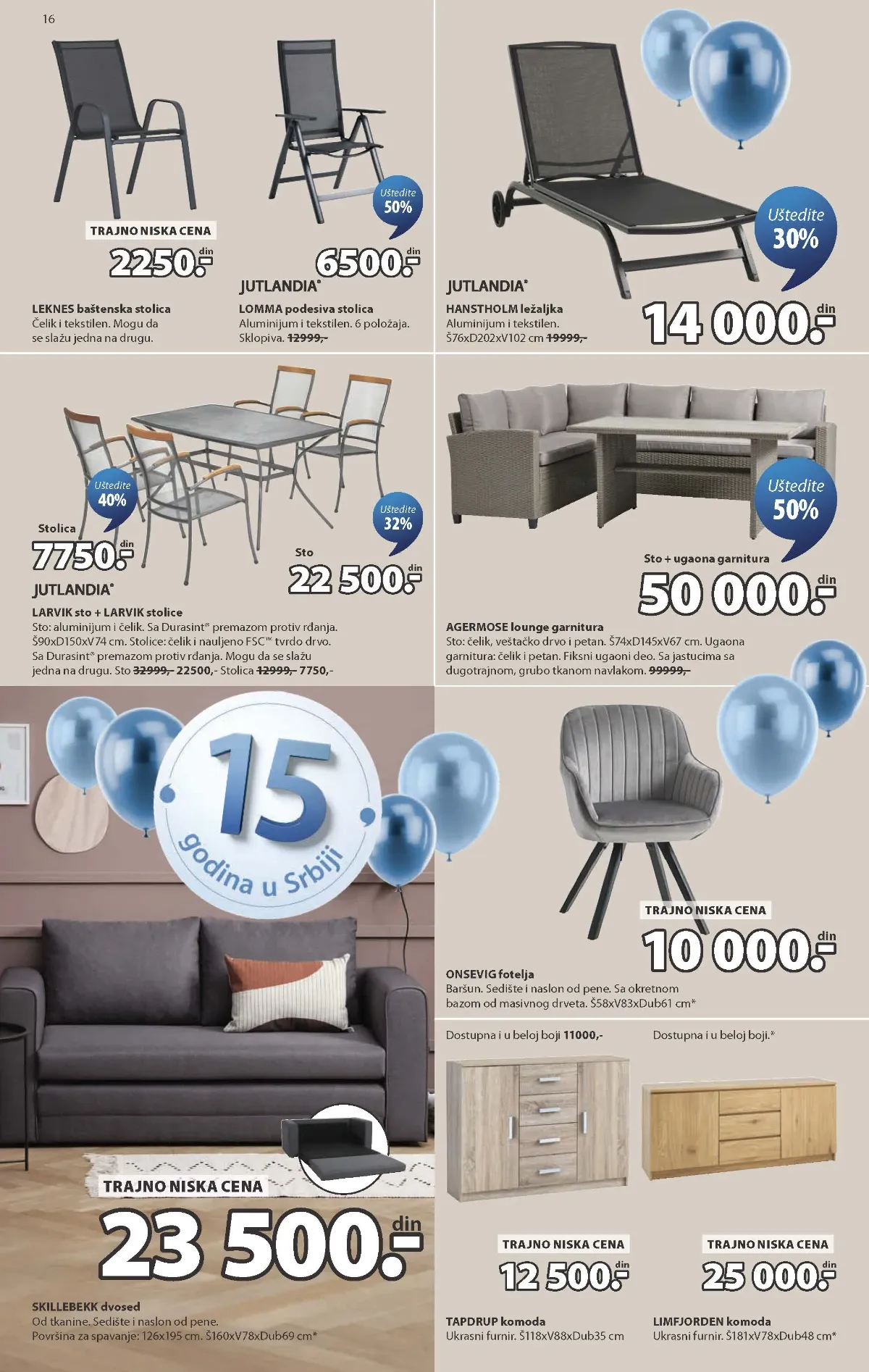 JYSK katalog akcija strana 16 – važi od 9.9. do 13.10.2026.