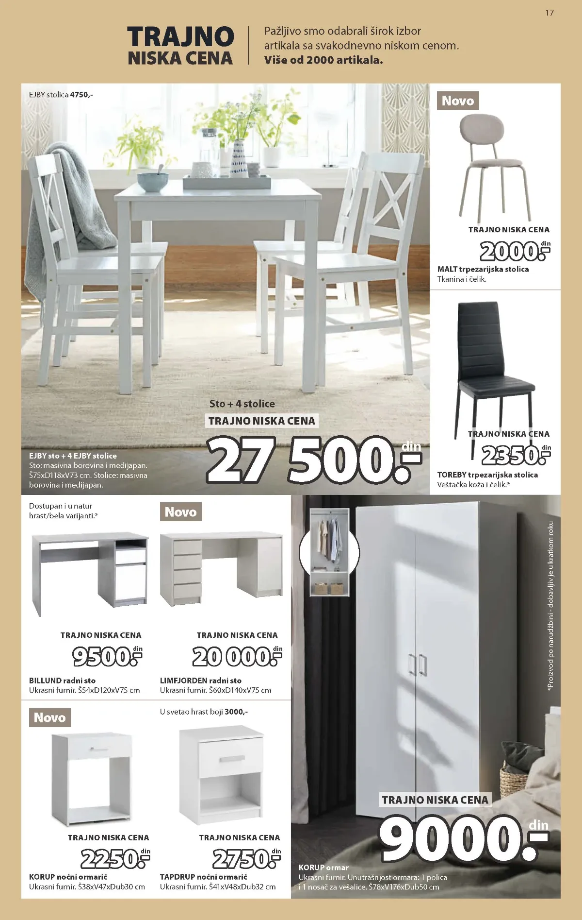 JYSK katalog akcija strana 17 – važi od 9.9. do 13.10.2026.