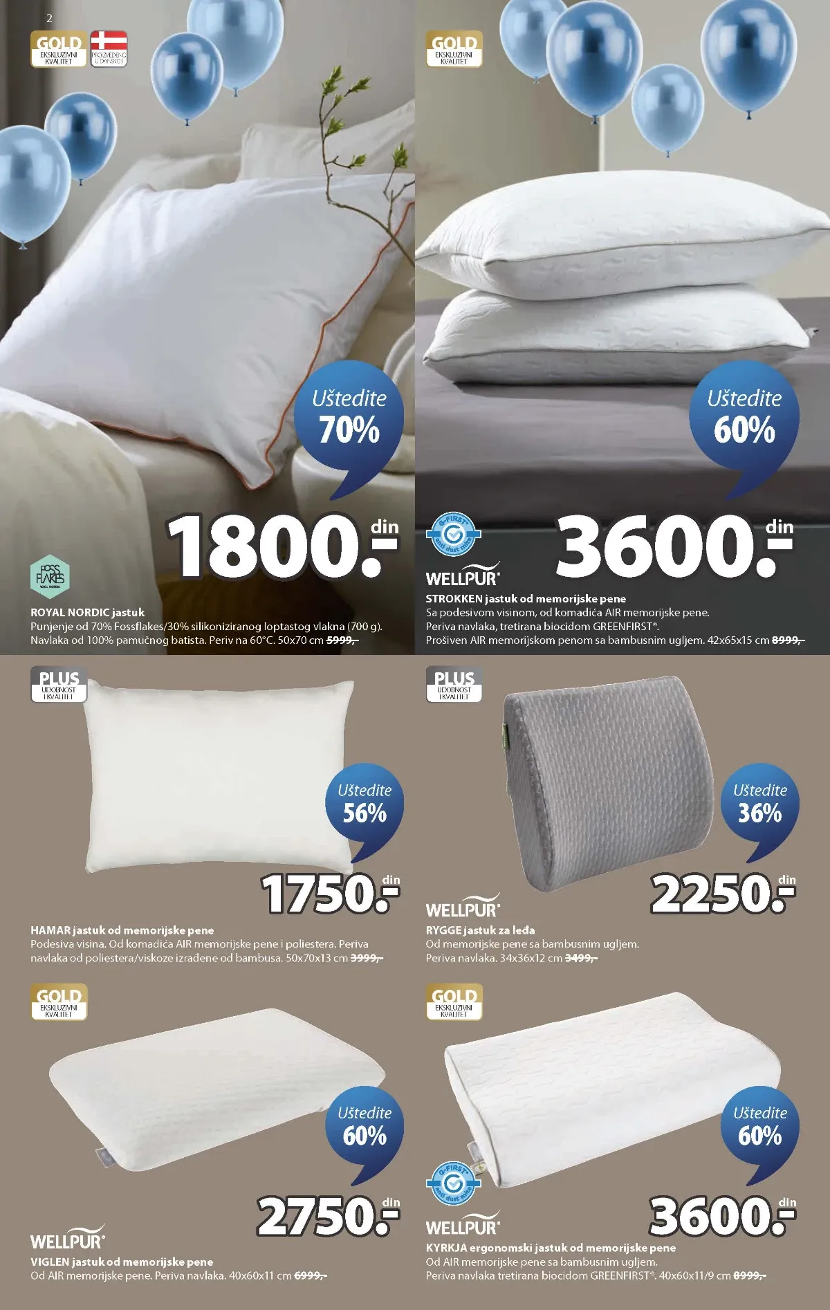 JYSK katalog akcija strana 2 – važi od 2.9. do 8.9.2026.