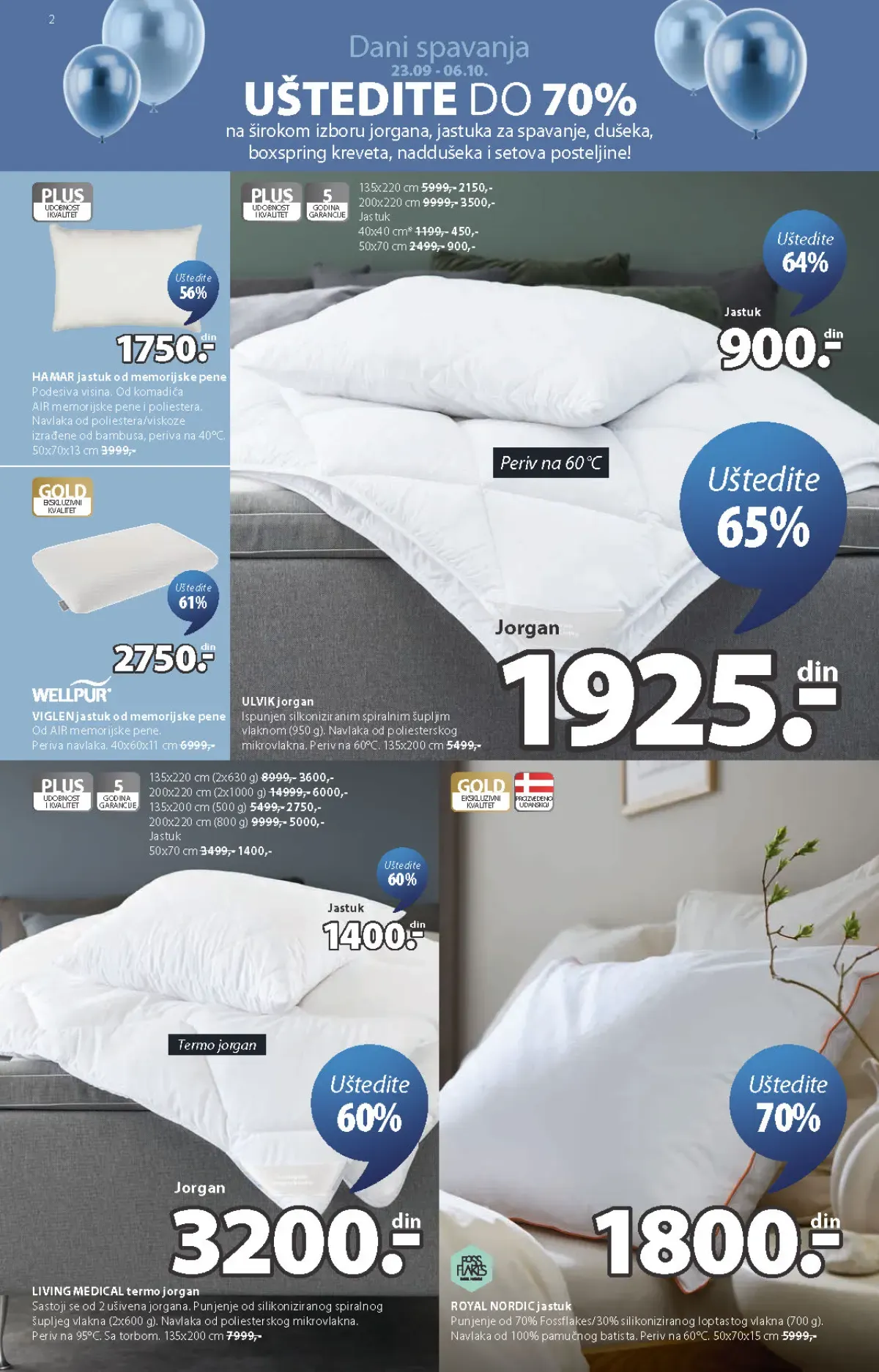 JYSK katalog akcija strana 2 – važi od 23.9. do 13.10.2026.