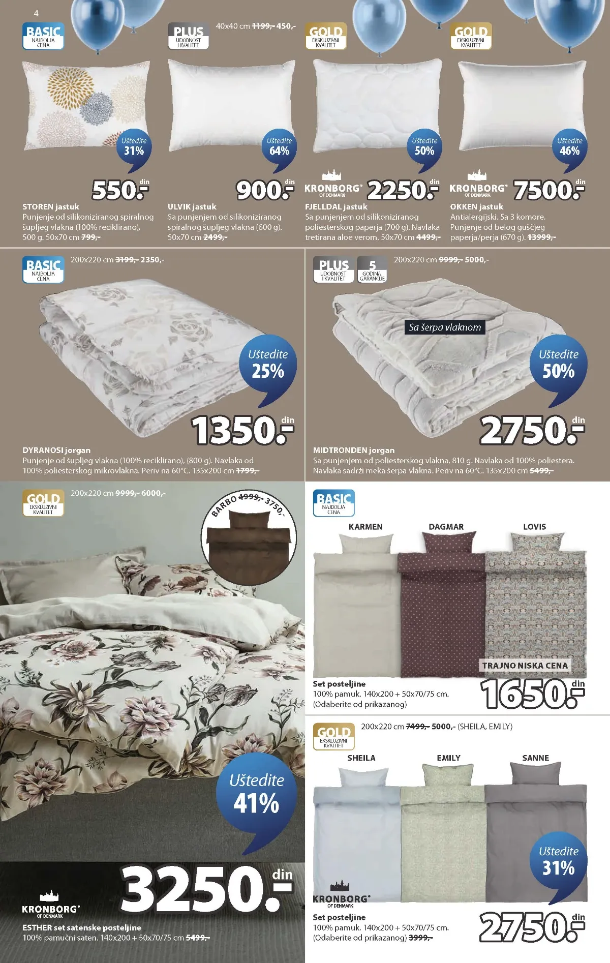 JYSK katalog akcija strana 4 – važi od 2.9. do 8.9.2026.