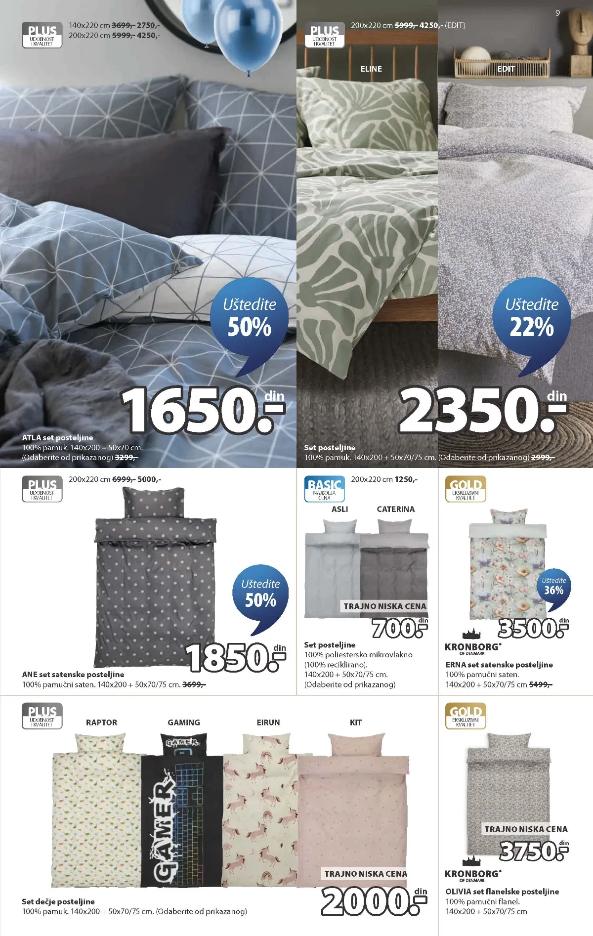 JYSK katalog akcija strana 9 – važi od 9.9. do 13.10.2026.
