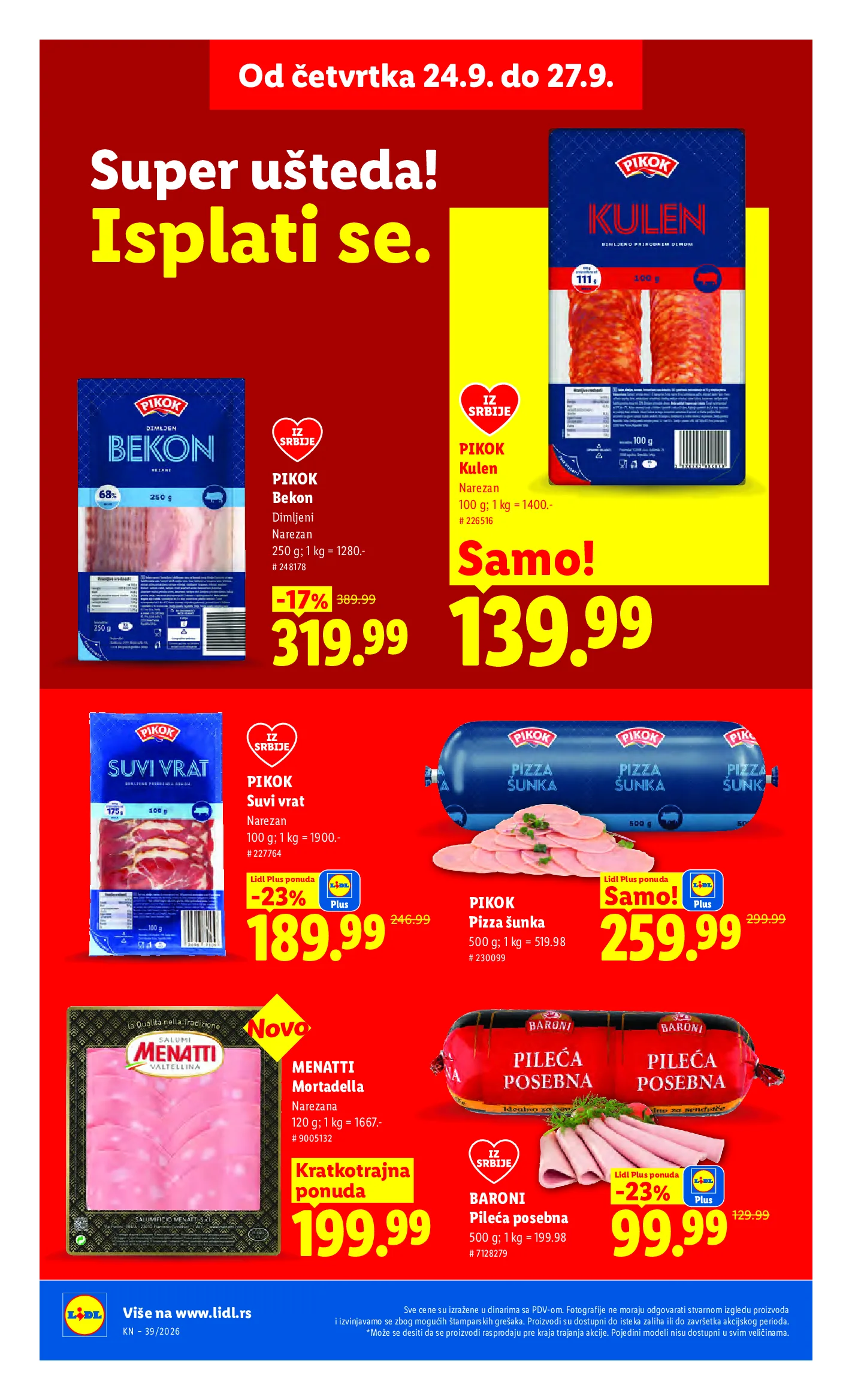 Lidl katalog akcija strana 28 – važi od 24.9. do 30.9.2026.