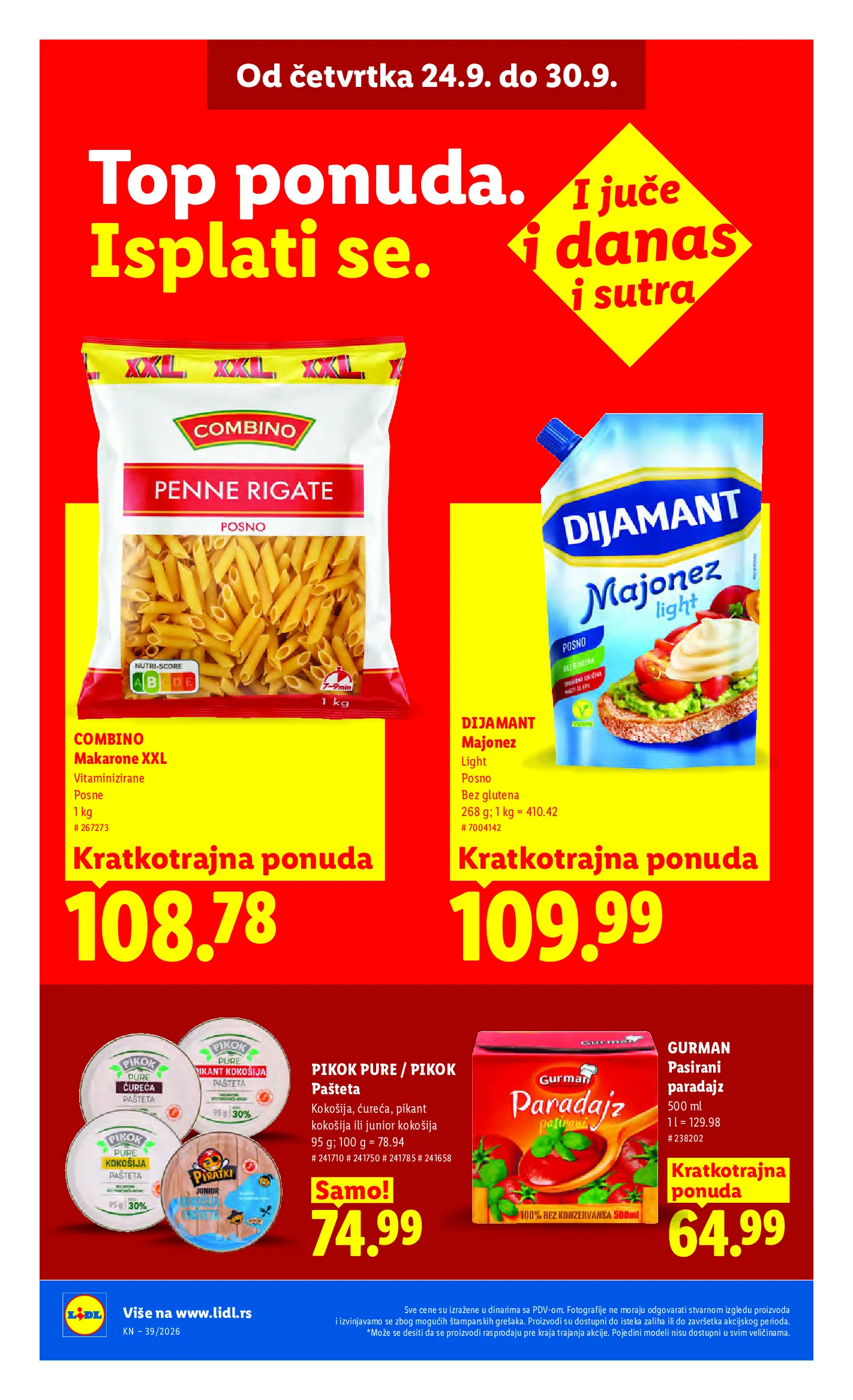 Lidl katalog akcija strana 32 – važi od 24.9. do 30.9.2026.