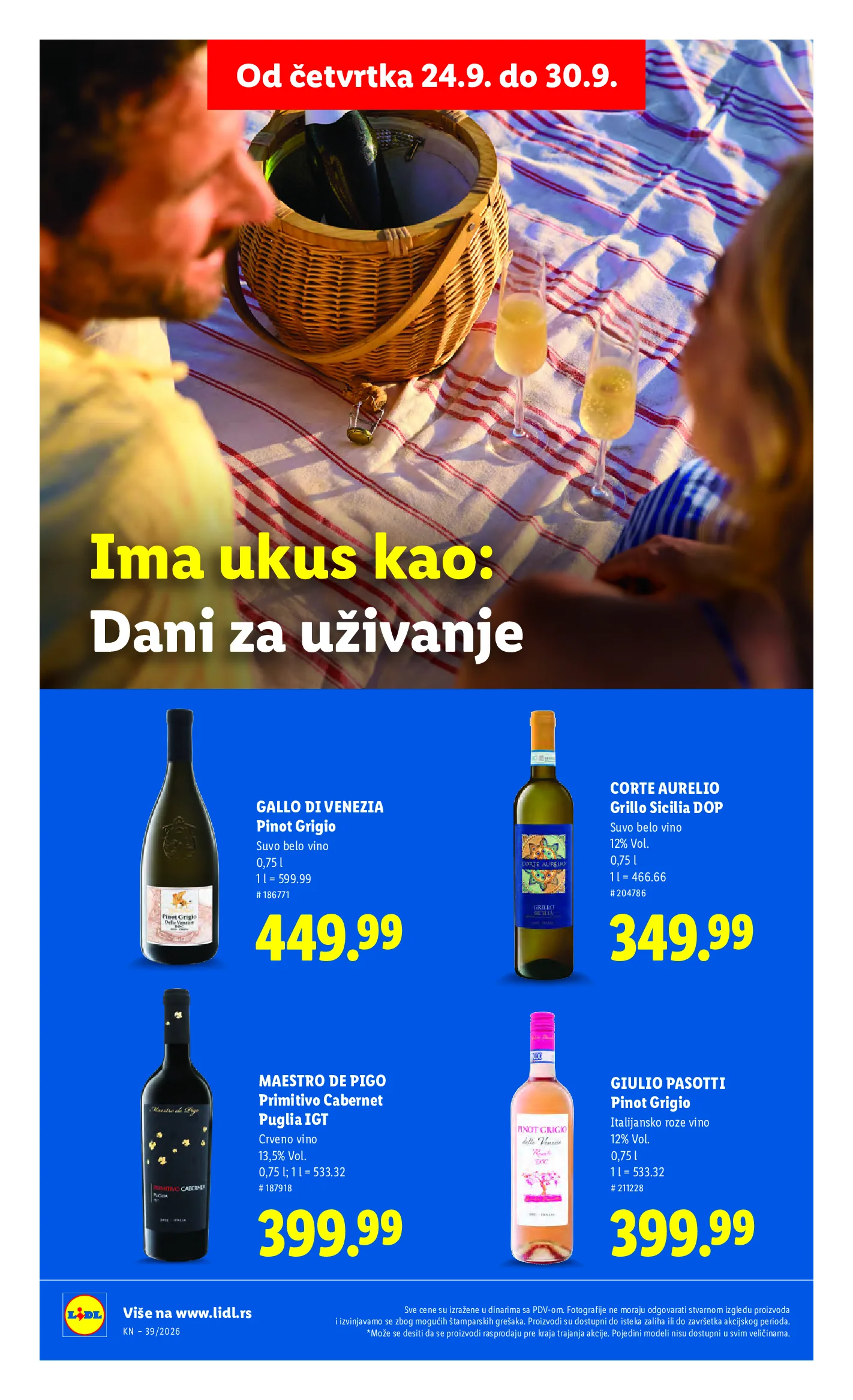 Lidl katalog akcija strana 60 – važi od 24.9. do 30.9.2026.