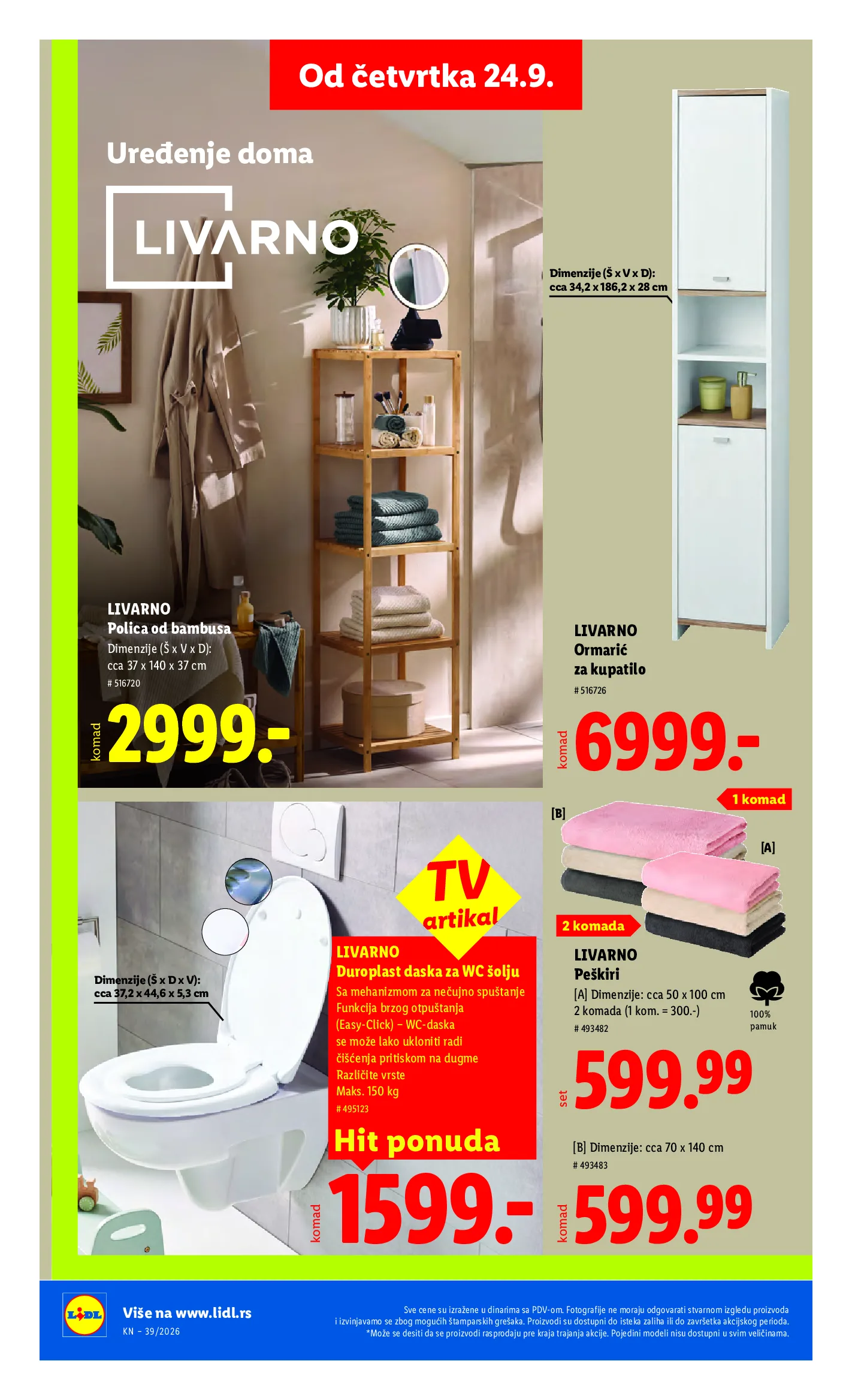 Lidl katalog akcija strana 68 – važi od 24.9. do 30.9.2026.
