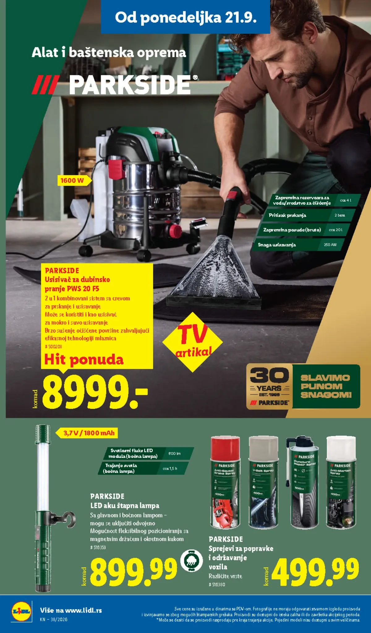 Lidl katalog akcija strana 72 – važi od 17.9. do 23.9.2026.