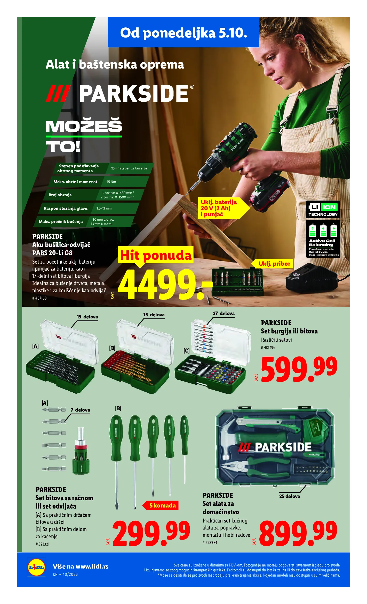 Lidl katalog akcija strana 88 – važi od 1.10. do 7.10.2026.