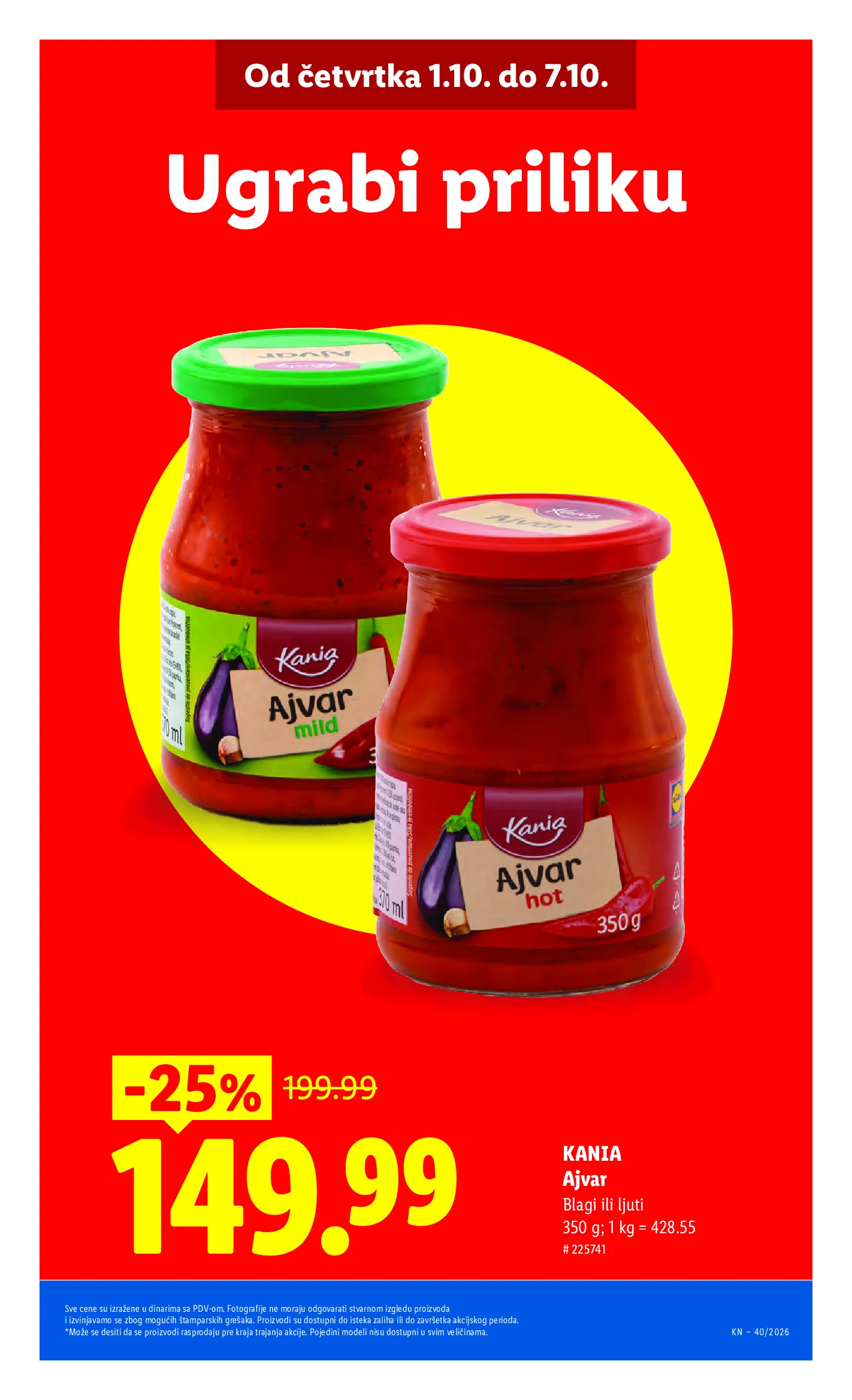 Lidl katalog akcija strana 9 – važi od 1.10. do 7.10.2026.