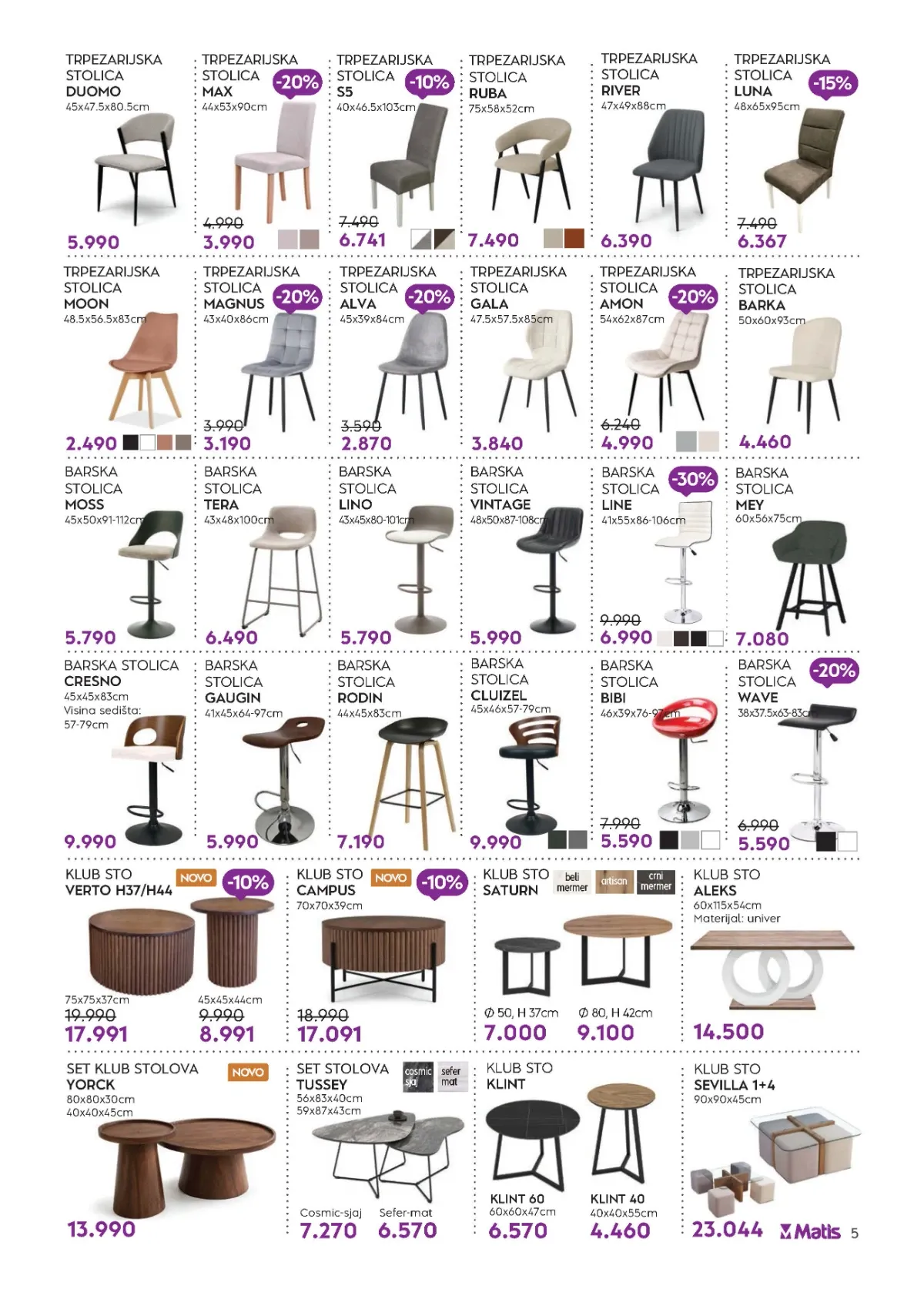 Matis katalog akcija strana 5 – važi od 1.9. do 30.9.2026.