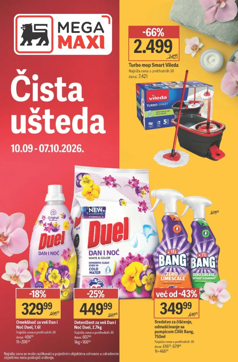 Maxi katalog akcija strana 1 – važi od 10.9. do 7.10.2026.