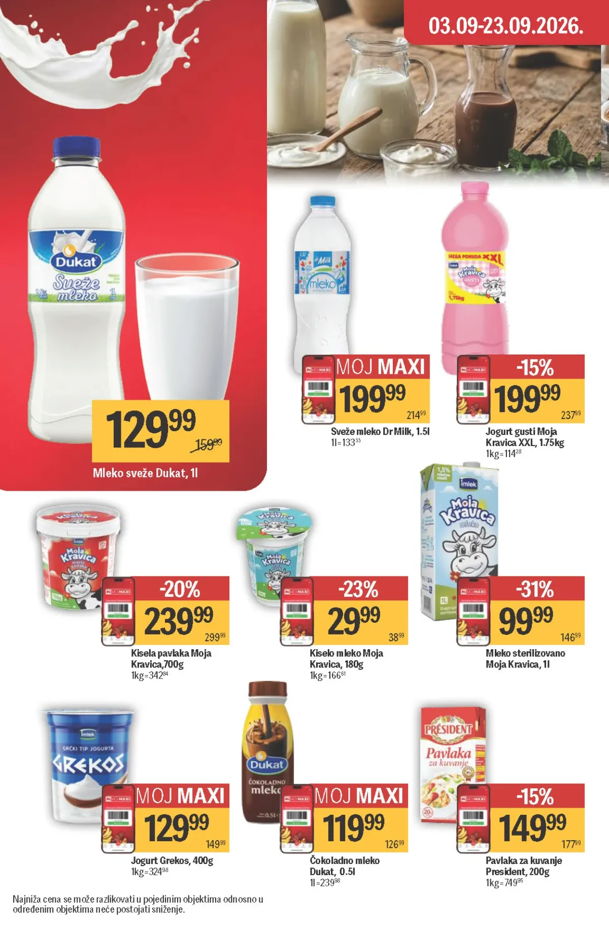 Maxi katalog akcija strana 23 – važi od 3.9. do 23.9.2026.