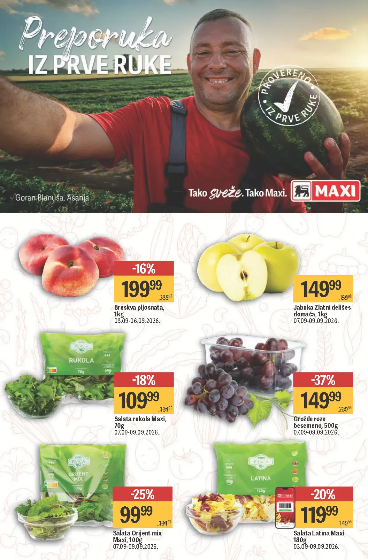 Maxi katalog akcija strana 3 – važi od 3.9. do 23.9.2026.
