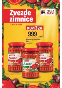Mega Maxi katalog akcija strana 1 – važi od 17.9. do 14.10.2026.