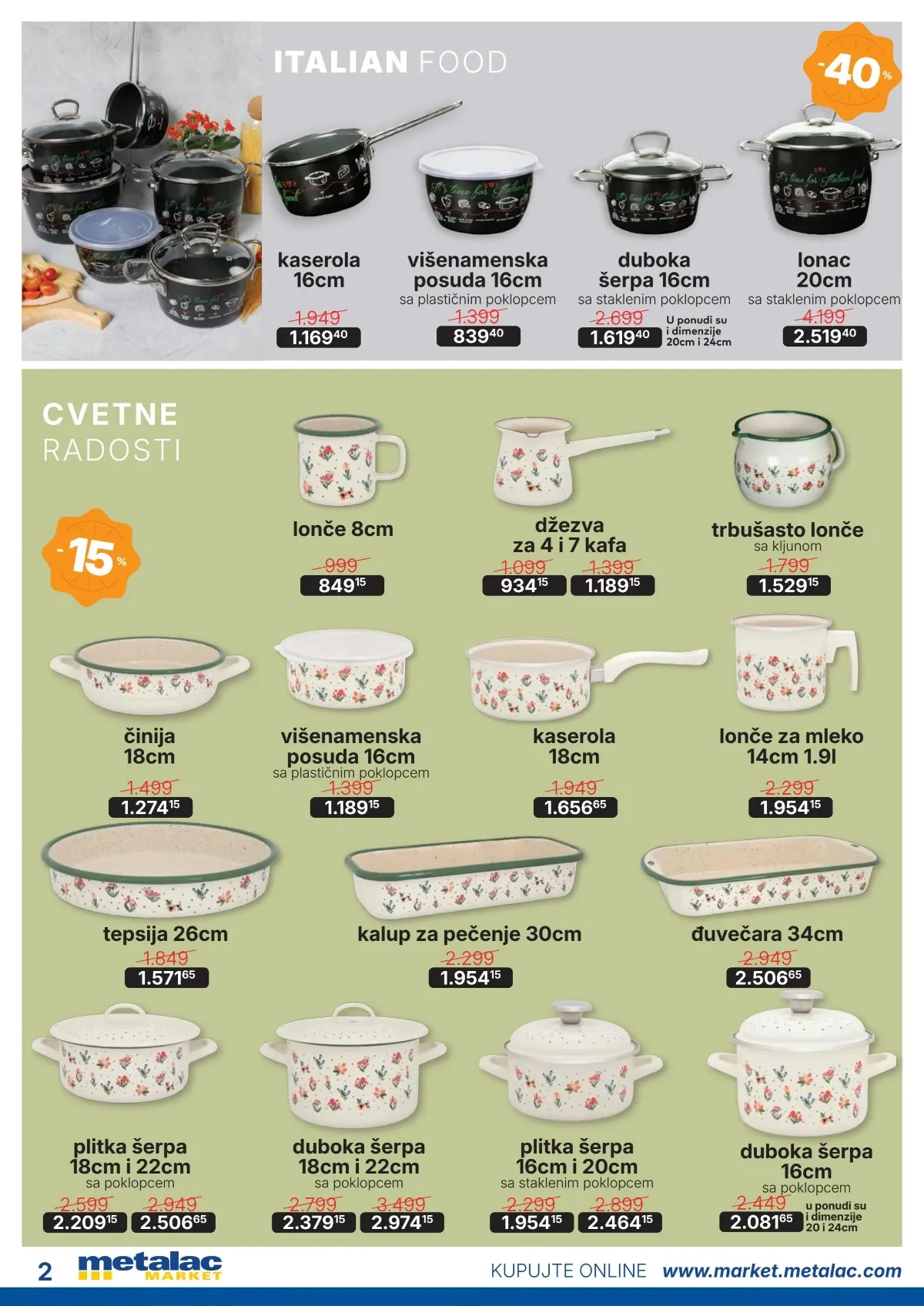 Metalac katalog akcija strana 2 – važi od 1.9. do 30.9.2026.