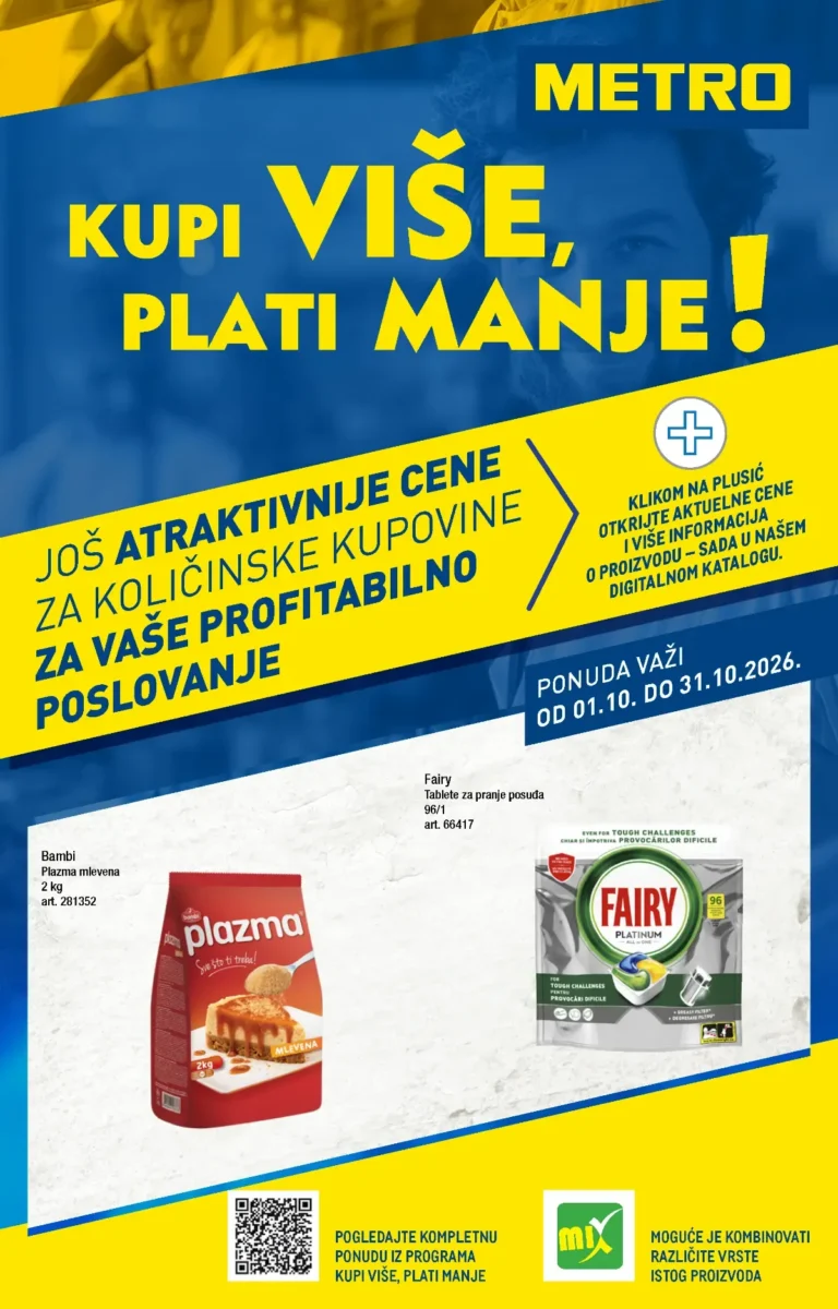 Metro katalog akcija strana 1 – važi od 1.10. do 31.10.2026.