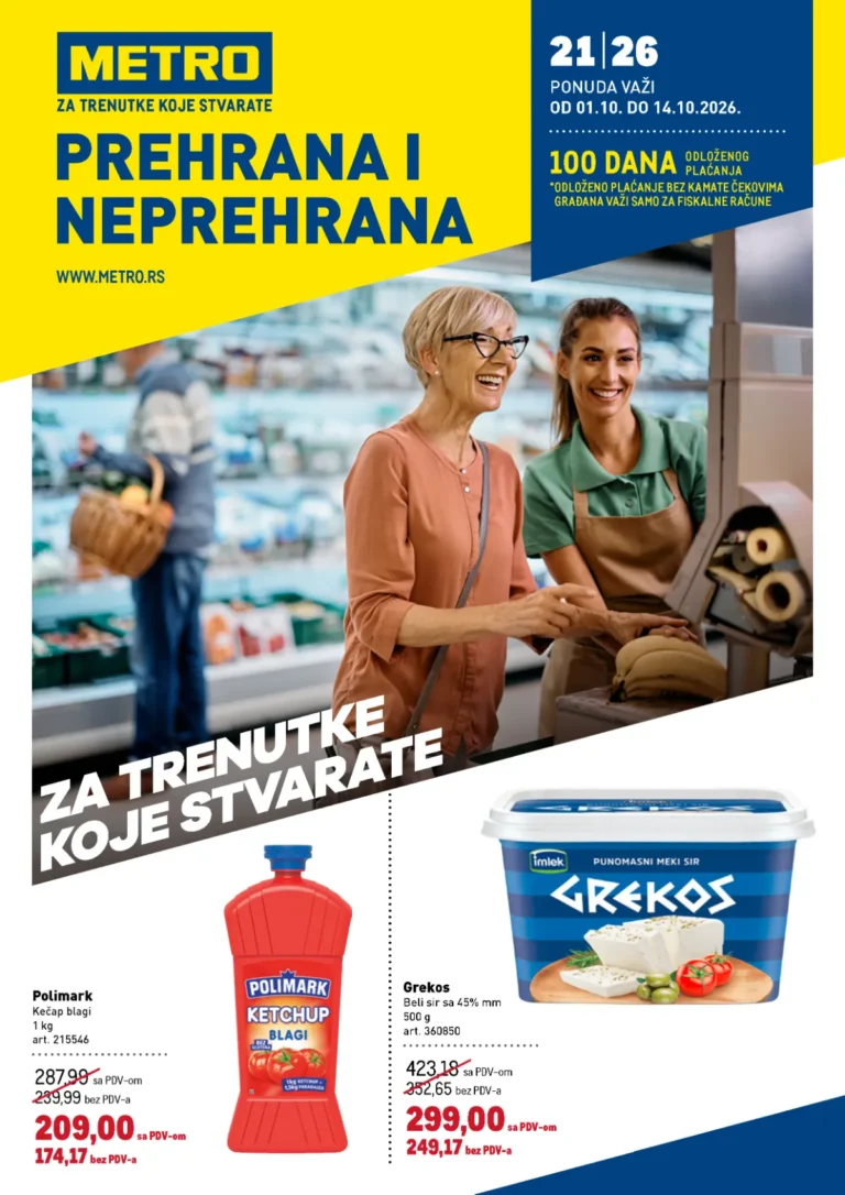 Metro katalog akcija strana 1 – važi od 1.10. do 14.10.2026.
