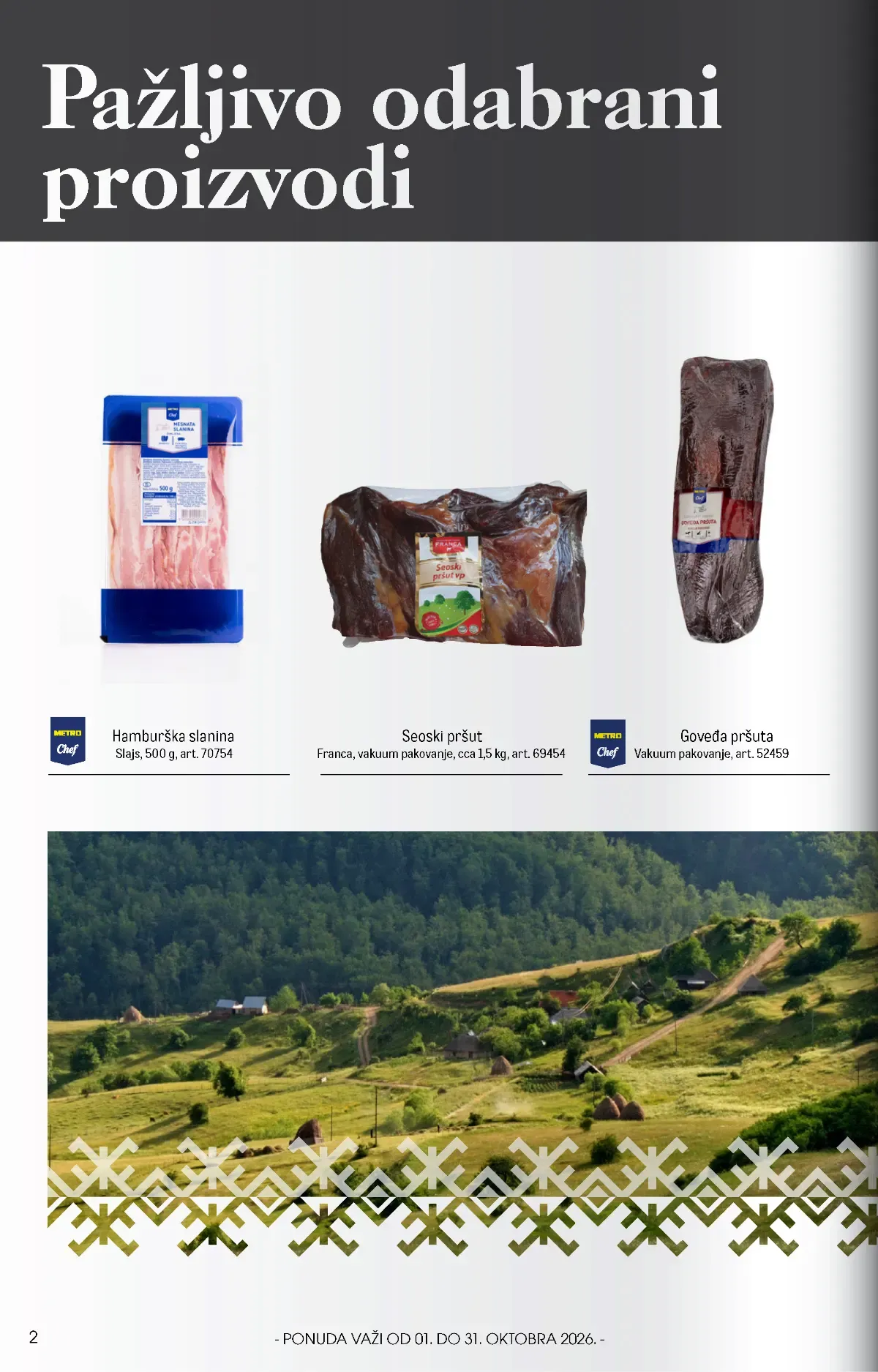 Metro katalog akcija strana 2 – važi od 1.10. do 31.10.2026.