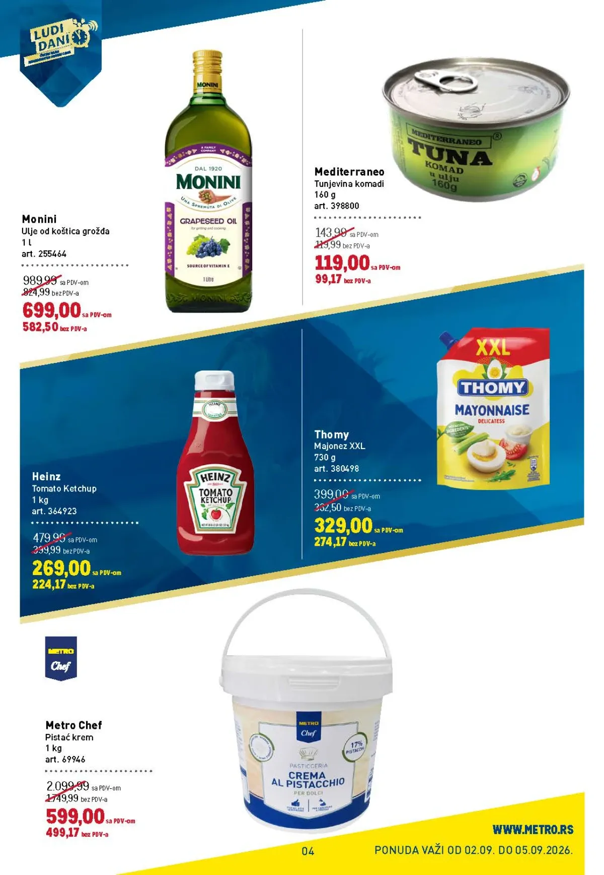 Metro katalog akcija strana 4 – važi od 2.9. do 5.9.2026.