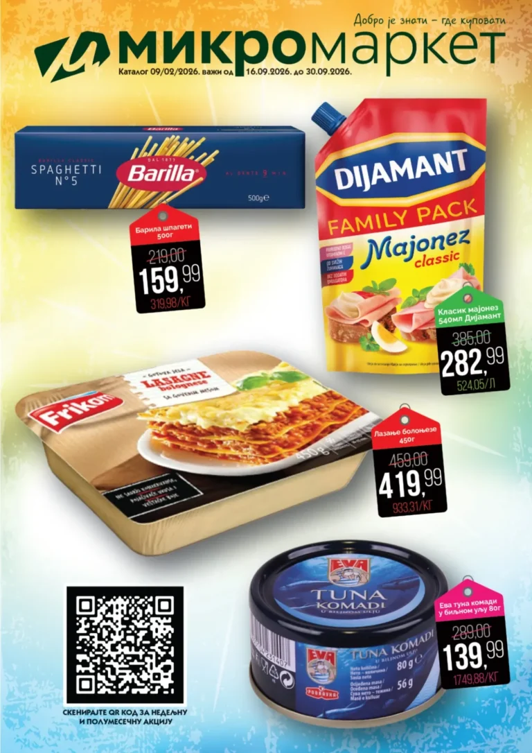 Mikromarket katalog akcija strana 1 – važi od 16.9. do 30.9.2026.