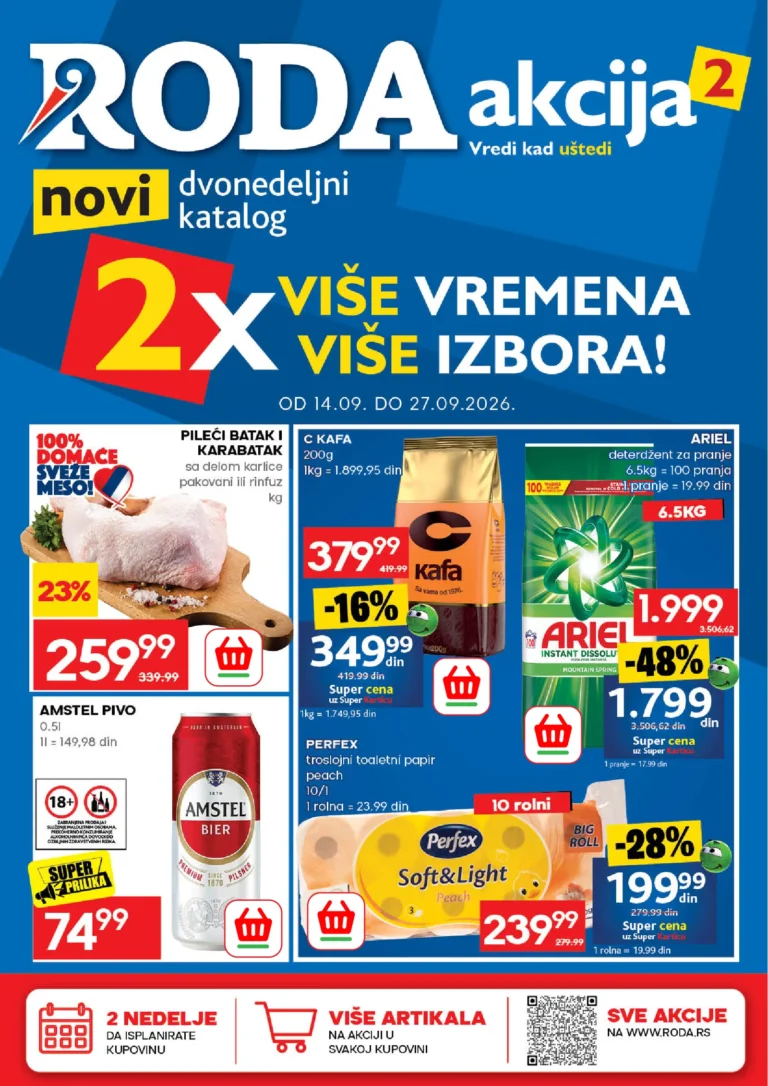 Roda katalog akcija strana 1 – važi od 14.9. do 27.9.2026.