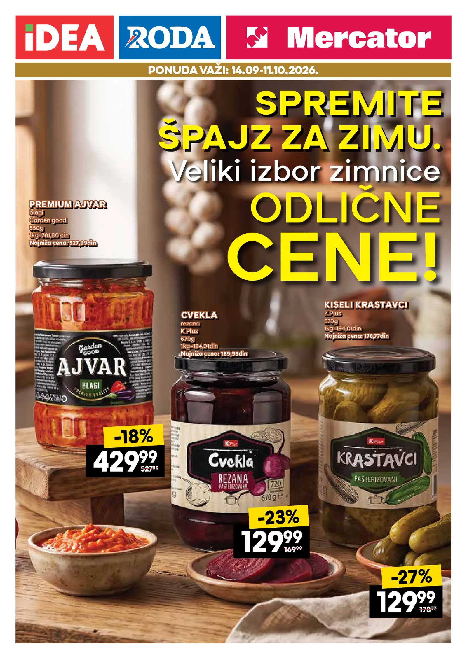 Roda katalog akcija strana 1 – važi od 14.9. do 11.10.2026.