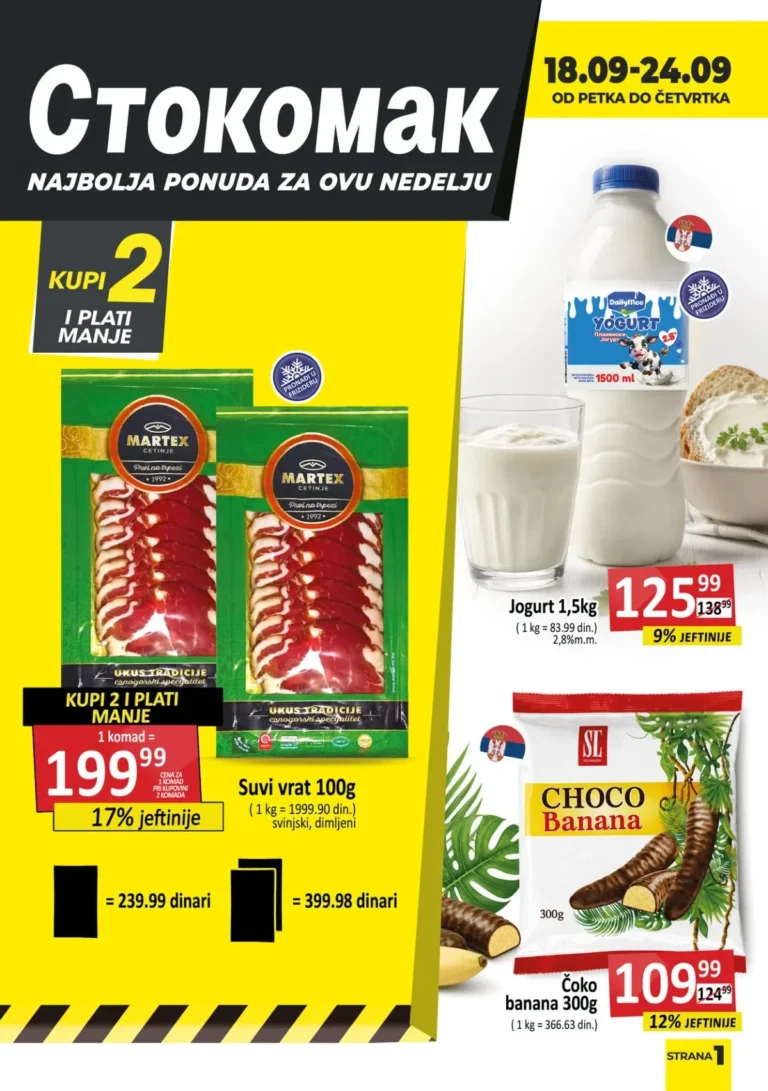Stokomak katalog akcija strana 1 – važi od 18.9. do 24.9.2026.