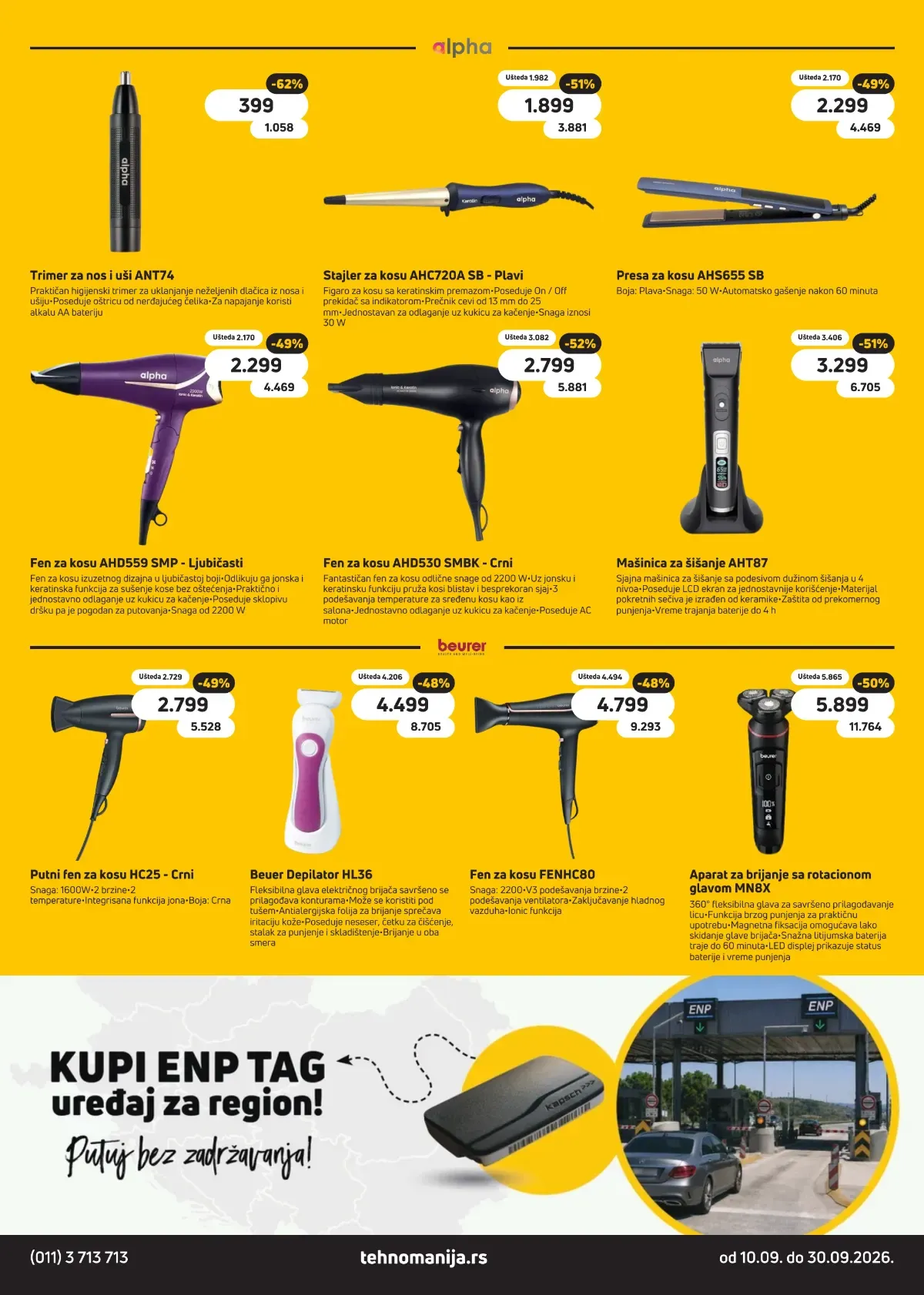 Tehnomanija katalog akcija strana 13 – važi od 10.9. do 30.9.2026.