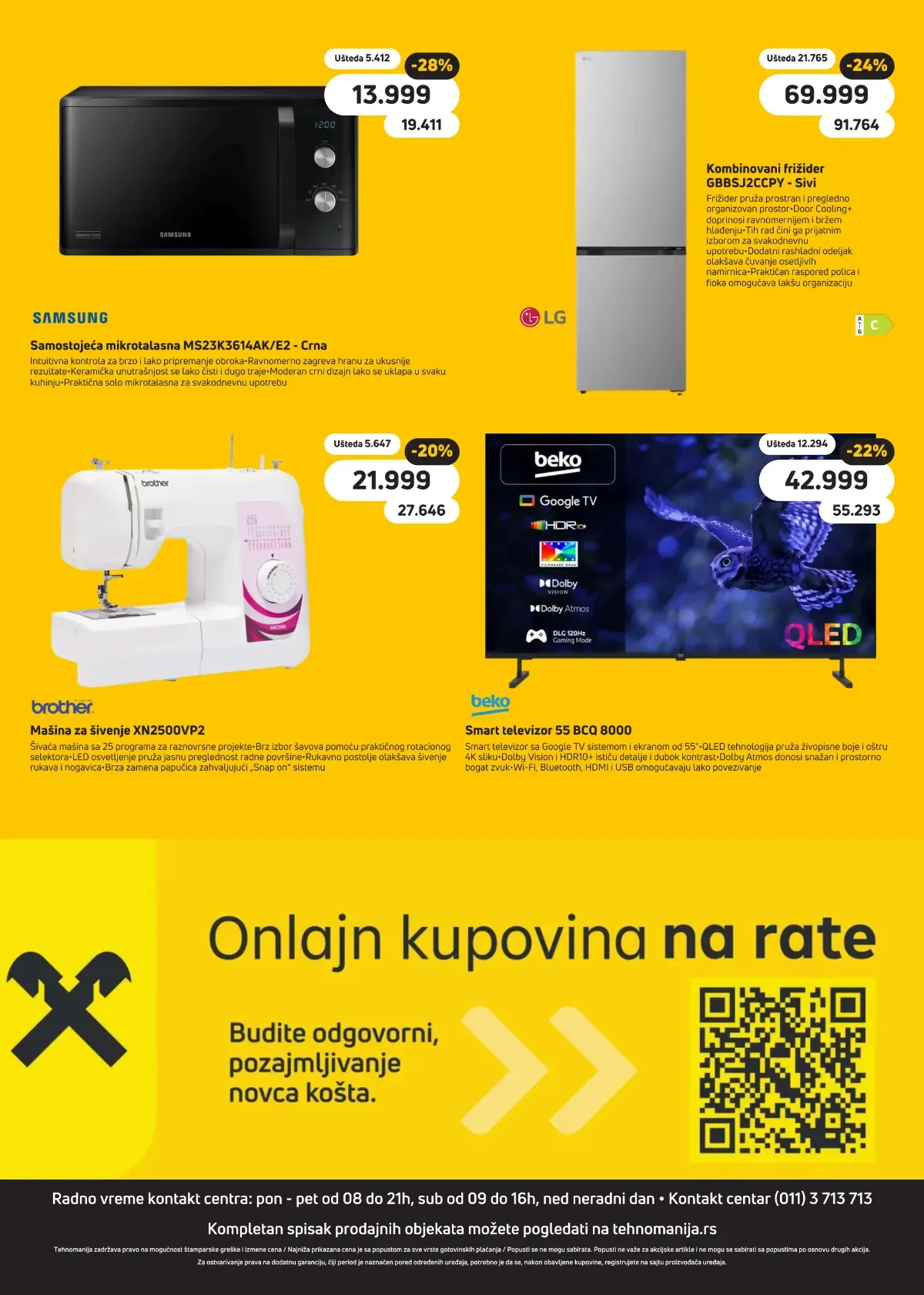 Tehnomanija katalog akcija strana 20 – važi od 10.9. do 30.9.2026.