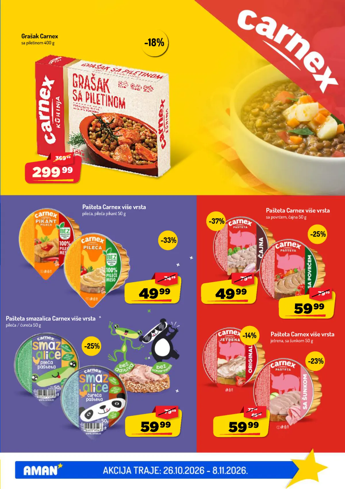 Aman katalog akcija strana 3 – važi od 26.10. do 8.11.2026.
