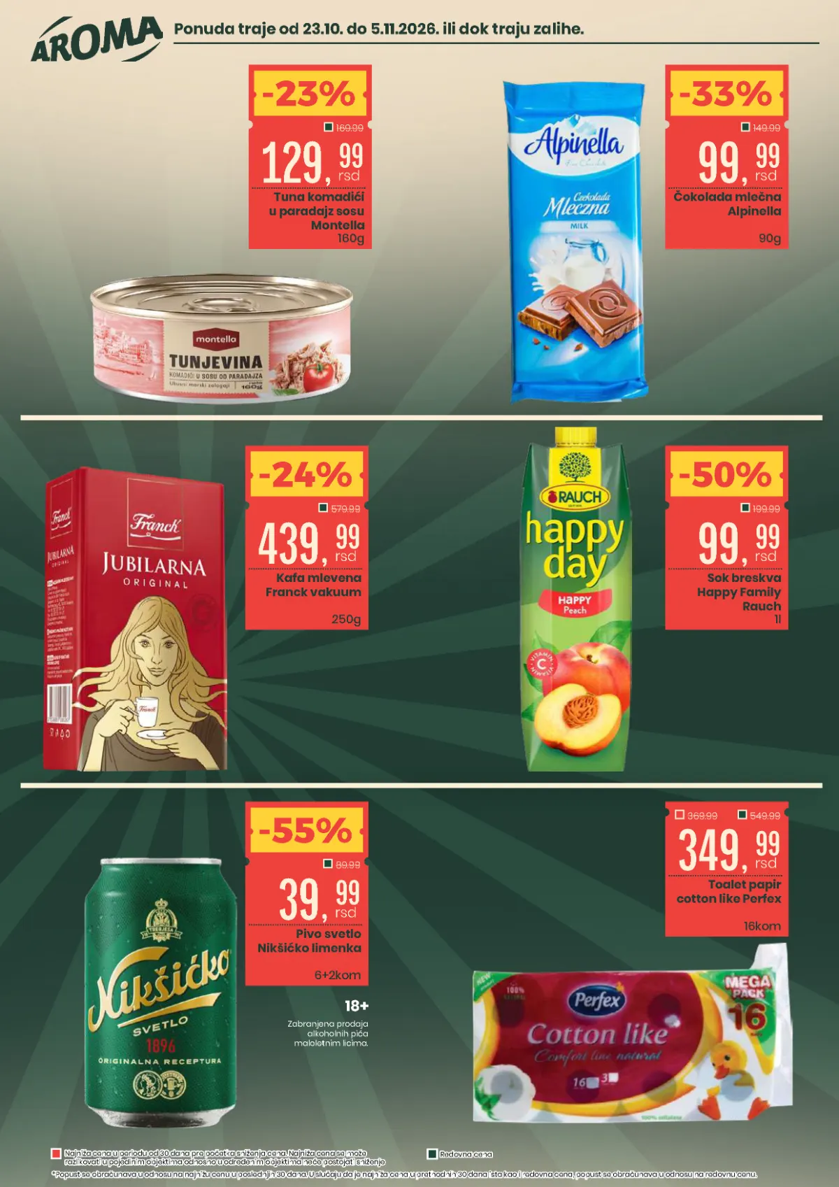 Aroma katalog akcija strana 2 – važi od 23.10. do 5.11.2026.