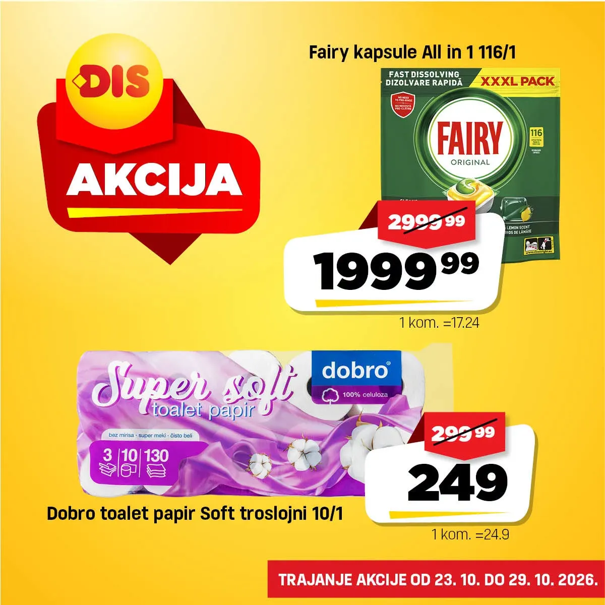DIS katalog akcija strana 10 – važi od 23.10. do 29.10.2026.