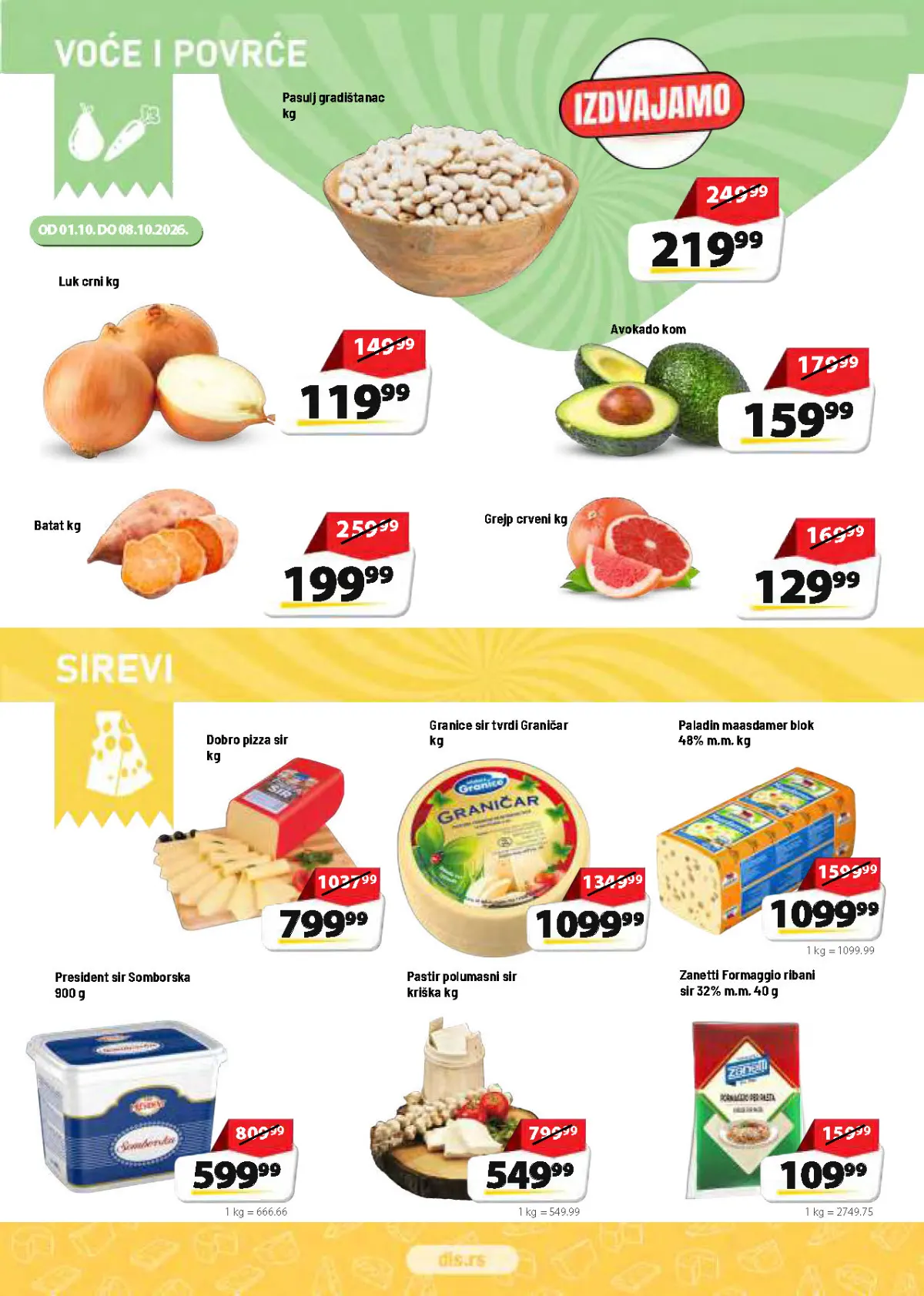 DIS katalog akcija strana 2 – važi od 1.10. do 14.10.2026.