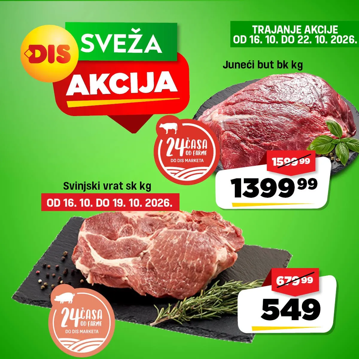 DIS katalog akcija strana 2 – važi od 16.10. do 22.10.2026.