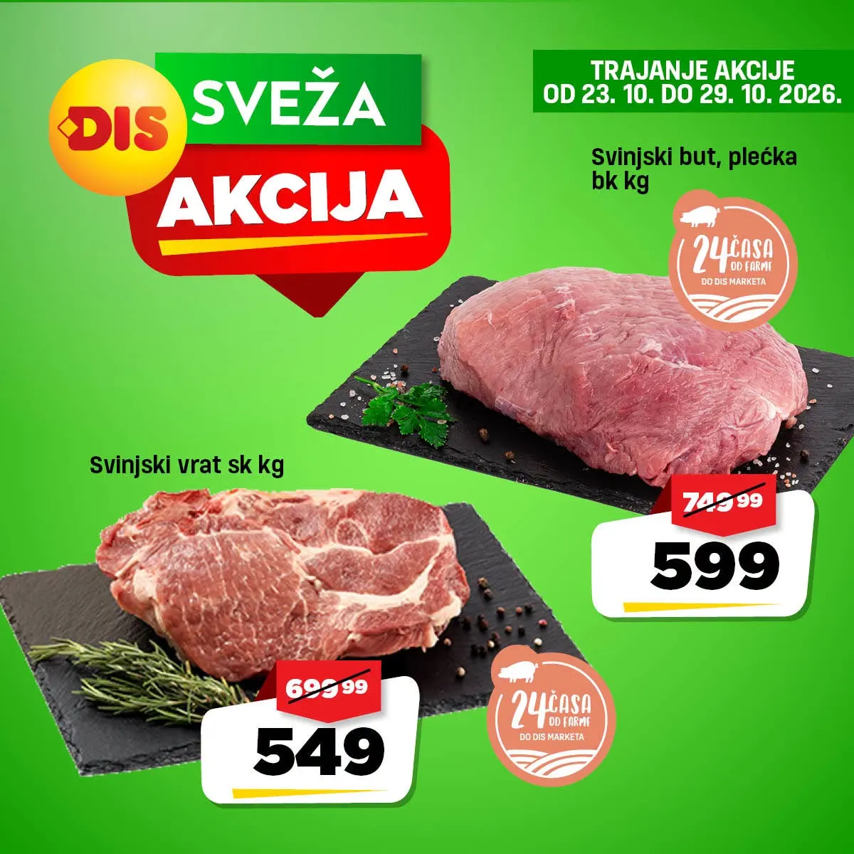 DIS katalog akcija strana 2 – važi od 23.10. do 29.10.2026.