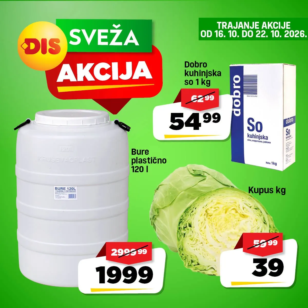 DIS katalog akcija strana 3 – važi od 16.10. do 22.10.2026.