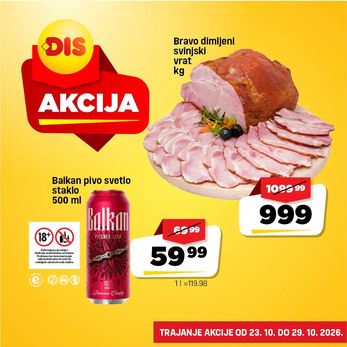 DIS katalog akcija strana 7 – važi od 23.10. do 29.10.2026.