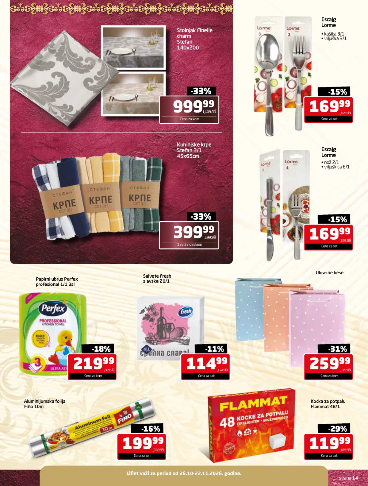 Gomex katalog akcija strana 14 – važi od 26.10. do 22.11.2026.