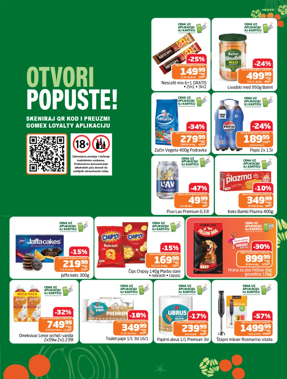 Gomex katalog akcija strana 2 – važi od 24.9. do 14.10.2026.