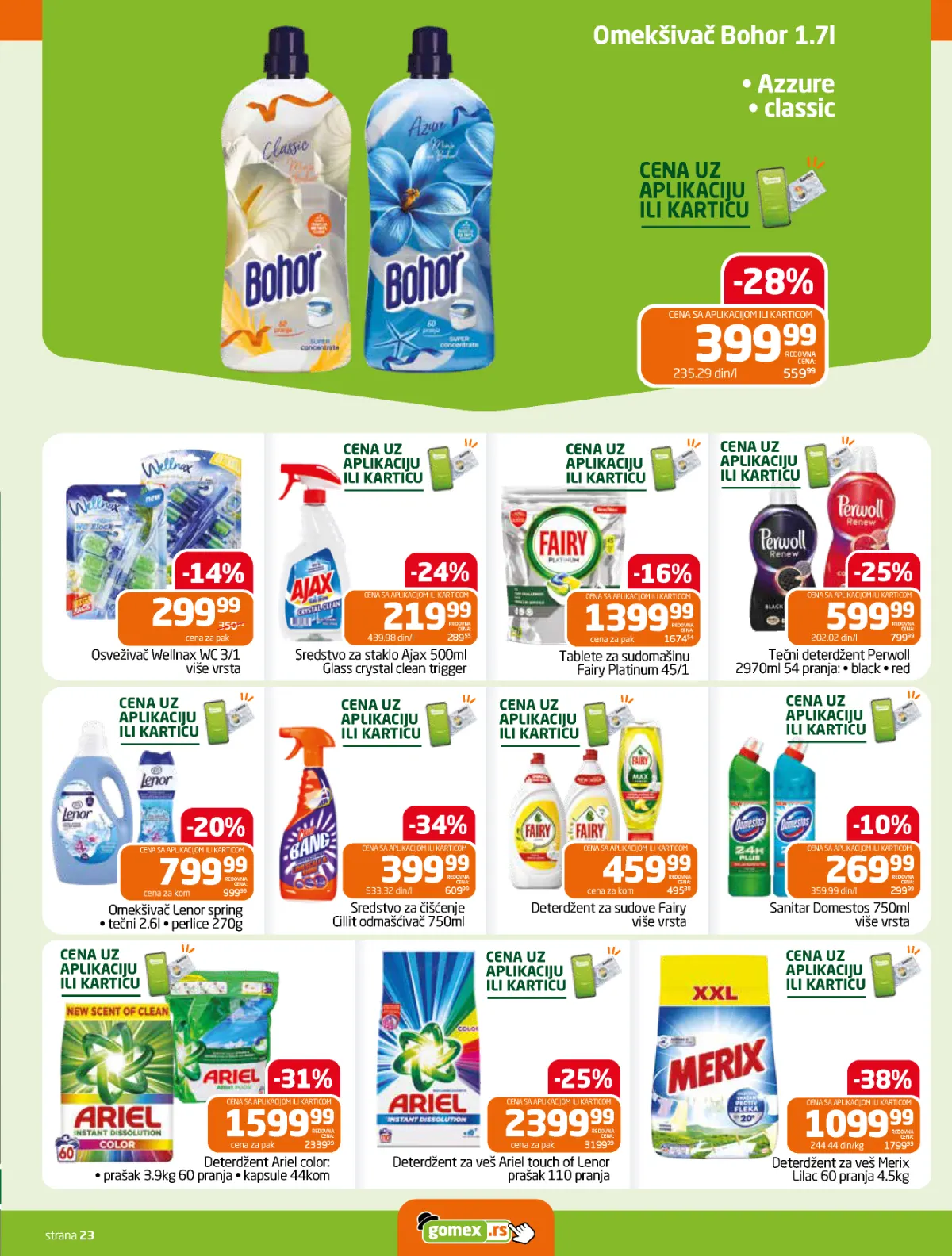 Gomex katalog akcija strana 23 – važi od 15.10. do 28.10.2026.