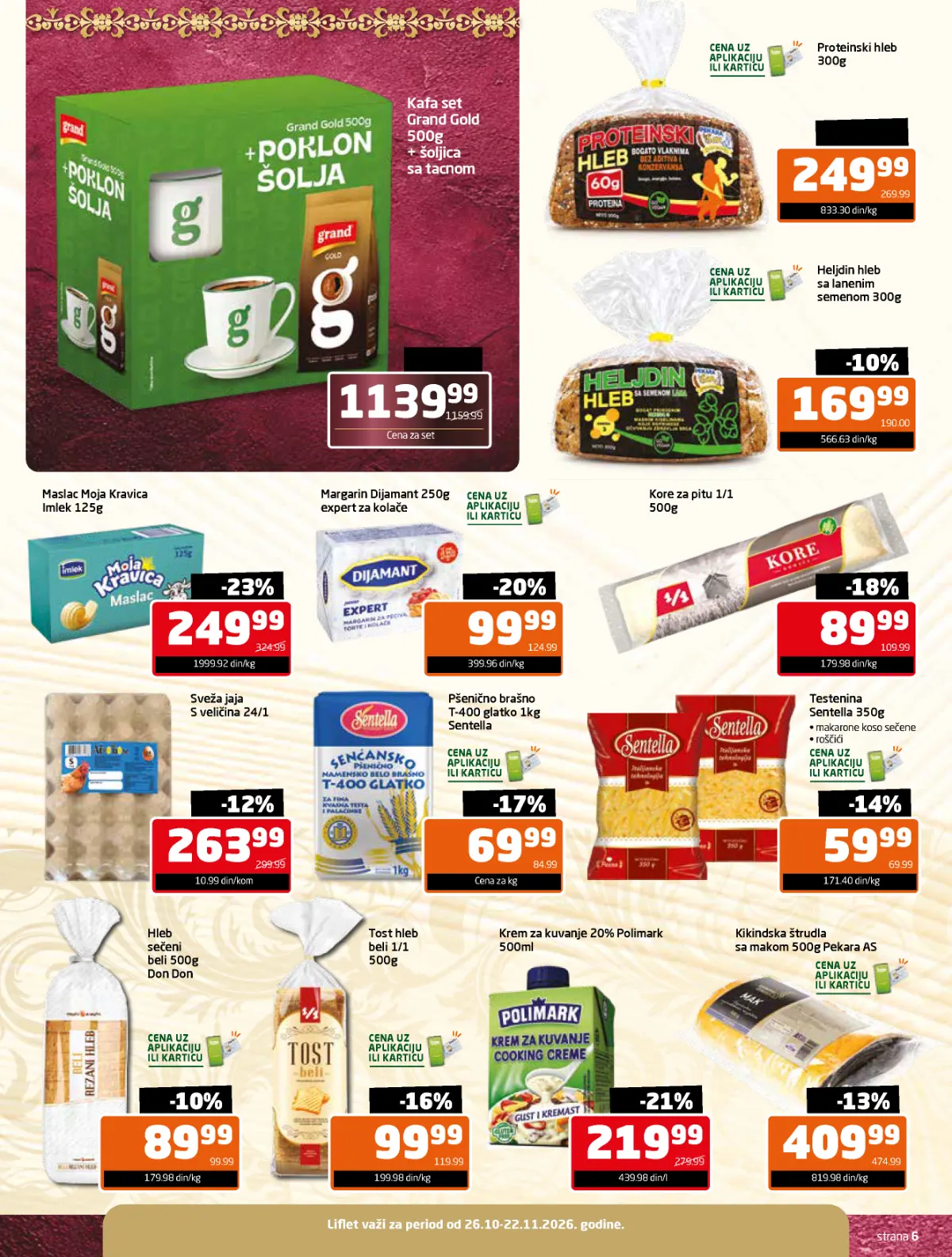 Gomex katalog akcija strana 6 – važi od 26.10. do 22.11.2026.
