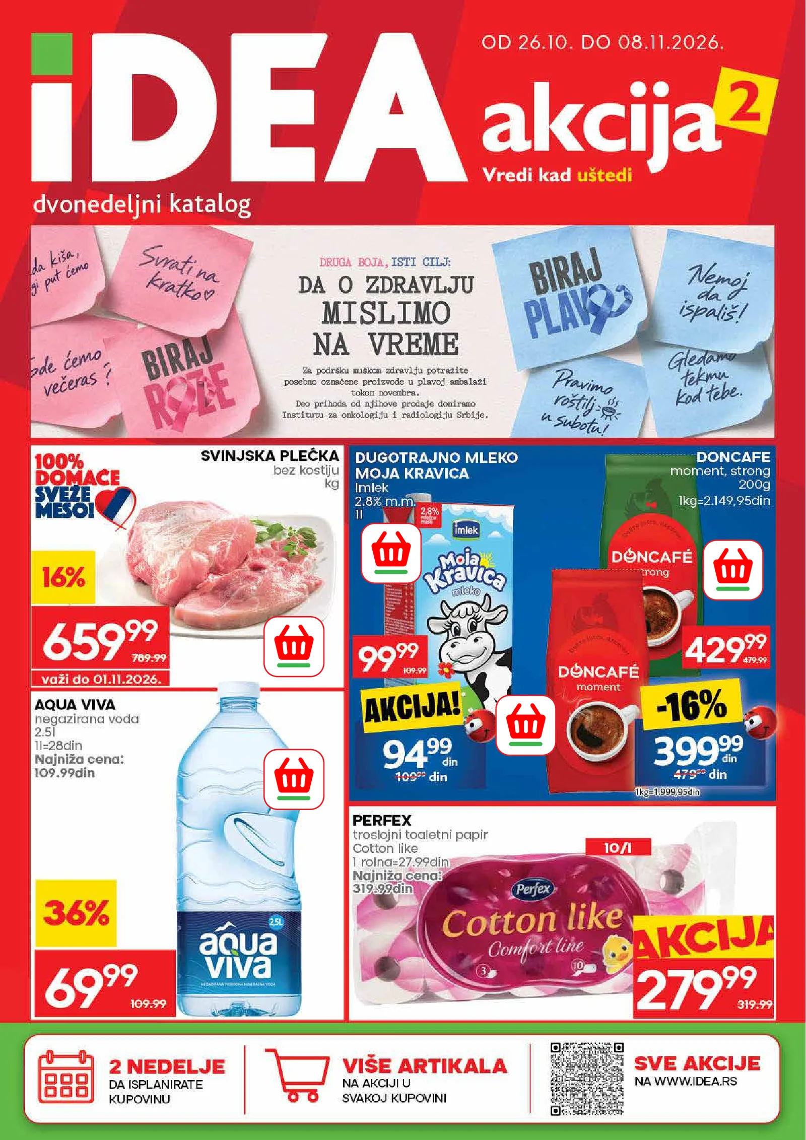 Idea katalog akcija strana 1 – važi od 26.10. do 8.11.2026.