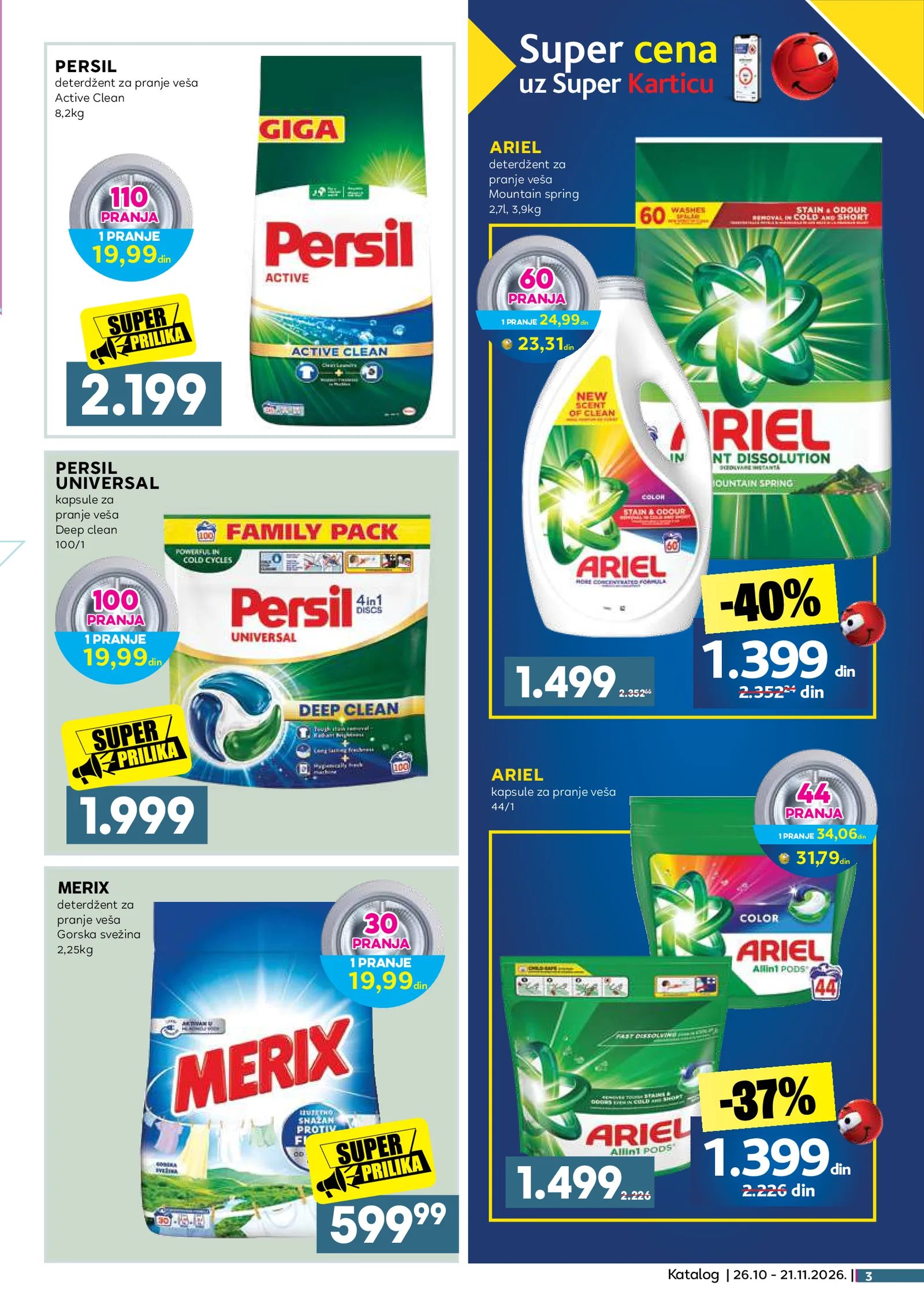 Idea katalog akcija strana 3 – važi od 26.10. do 21.11.2026.